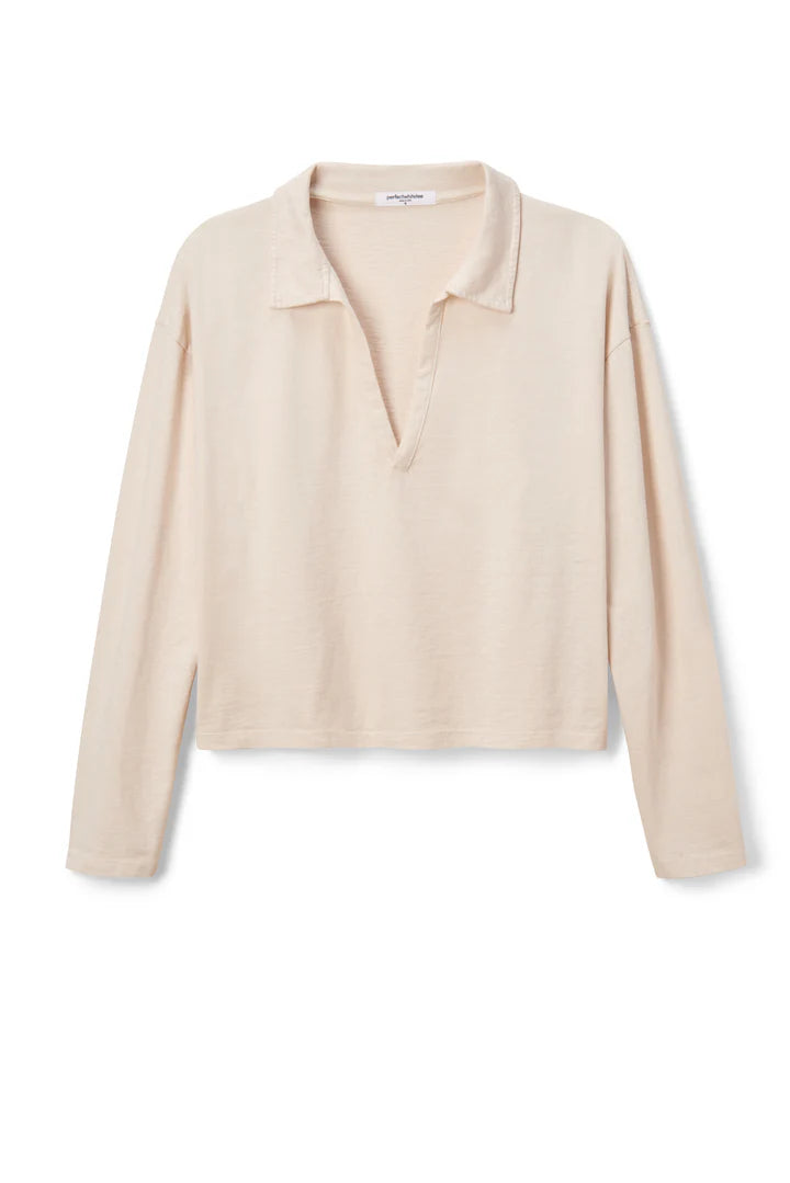 Perfect White Tee Alison Jersey Collared Shirt