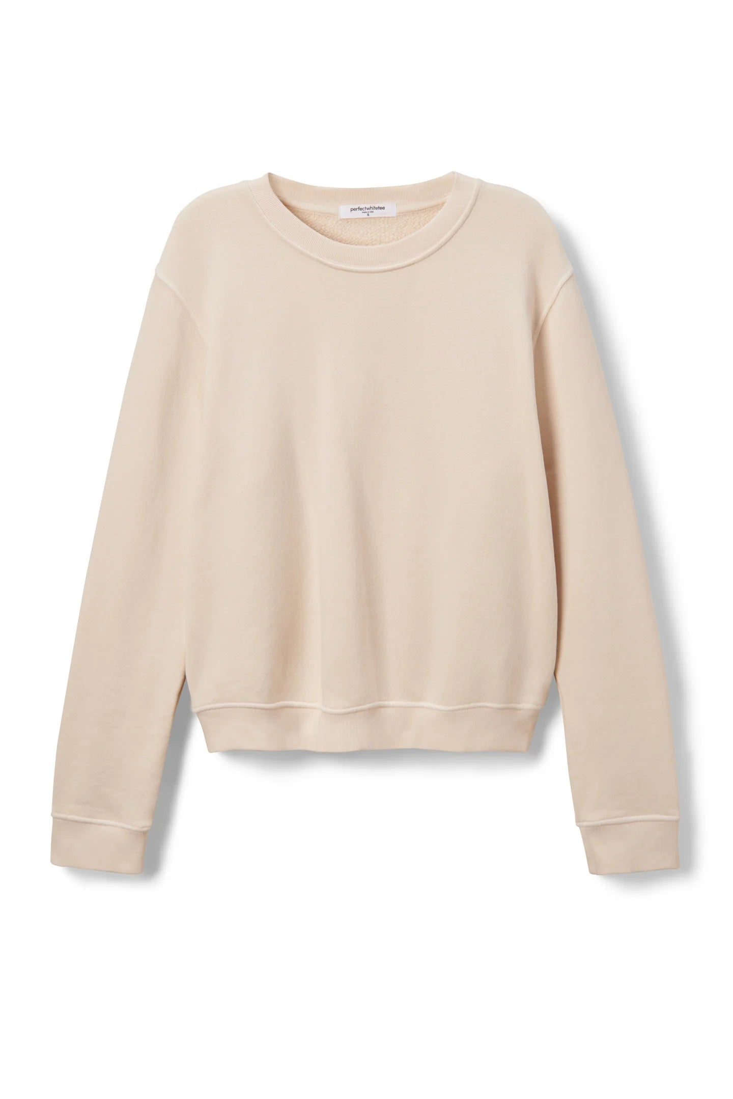 Perfect White Tee Scarlett Core Fleece Long Sleeve Basic Sweatshirt