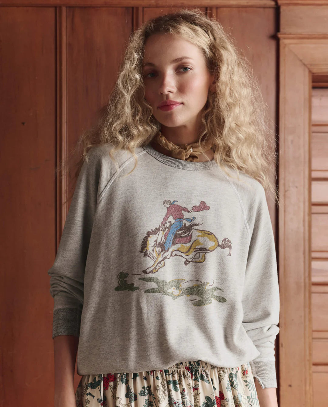 The Great The College Sweatshirt With Rider Graphic
