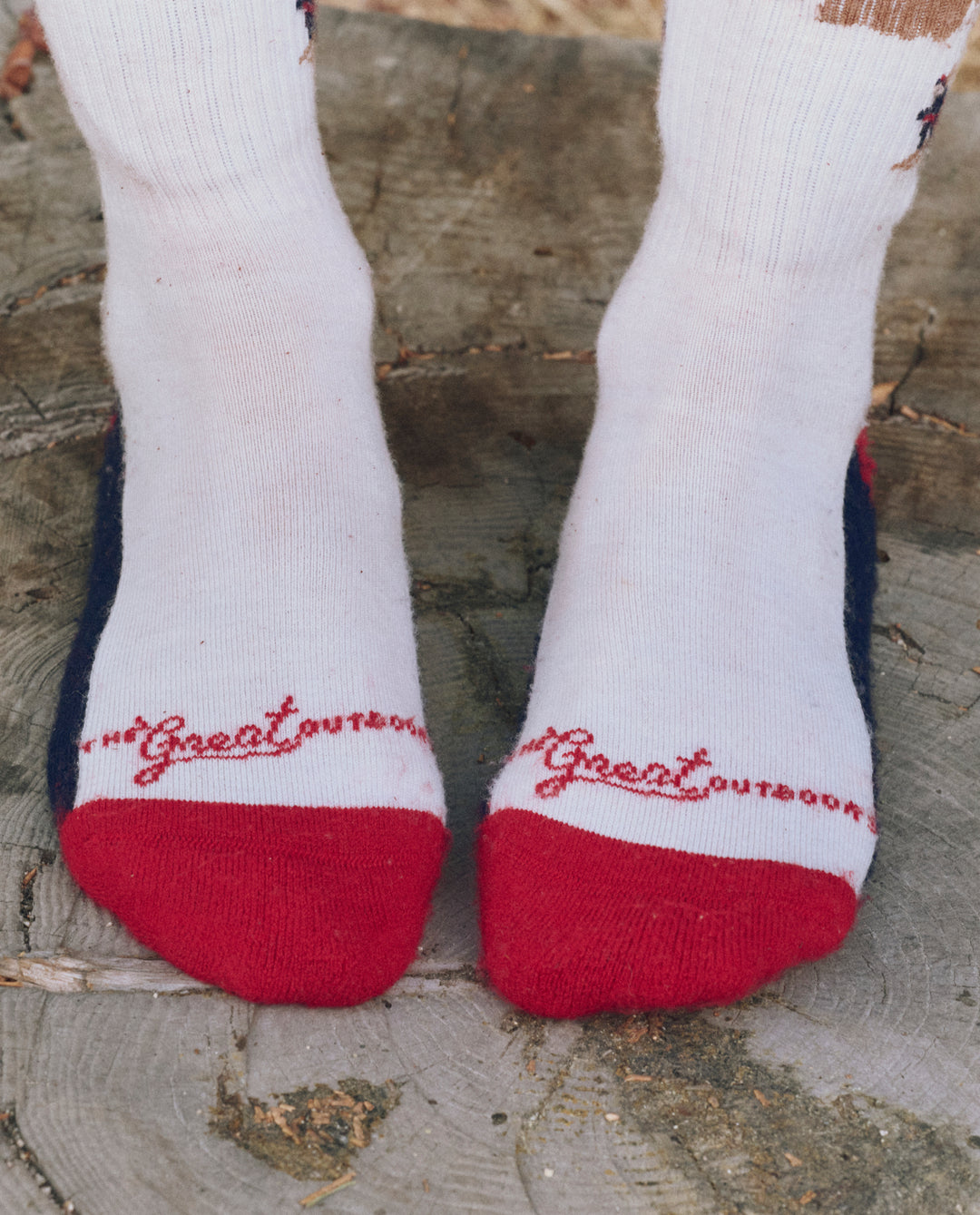 The Great The Ridge Runner Sock in Cream Skiier