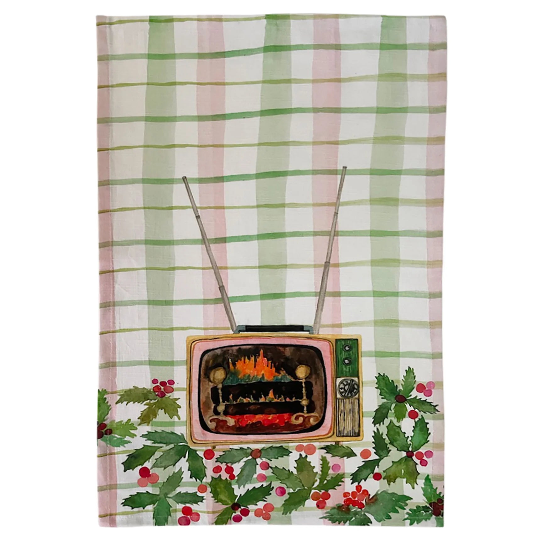 Betsy Olmsted Tea Towel- Yule Log 1986