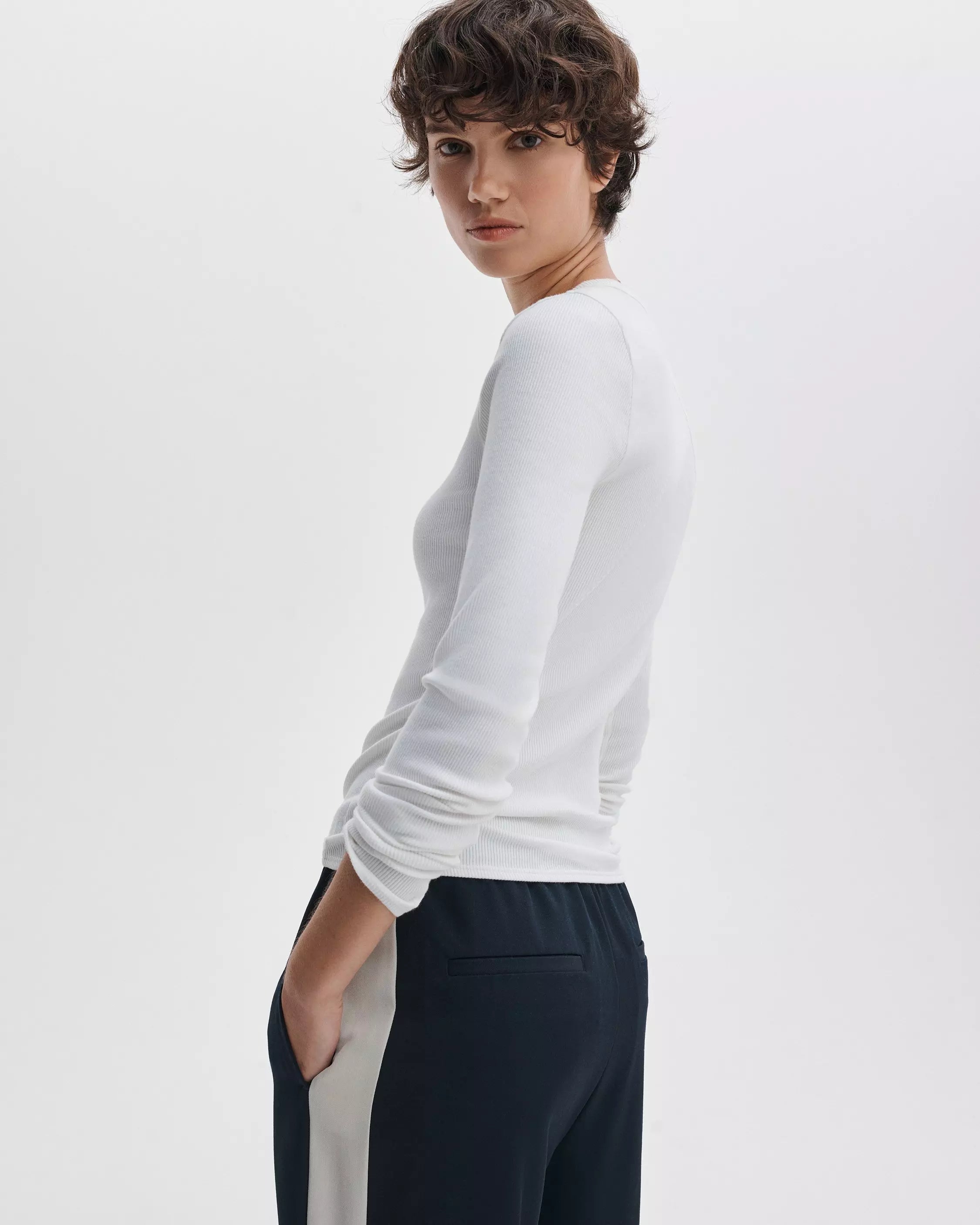 Rag & Bone Essential Rib Long Sleeve Shirt