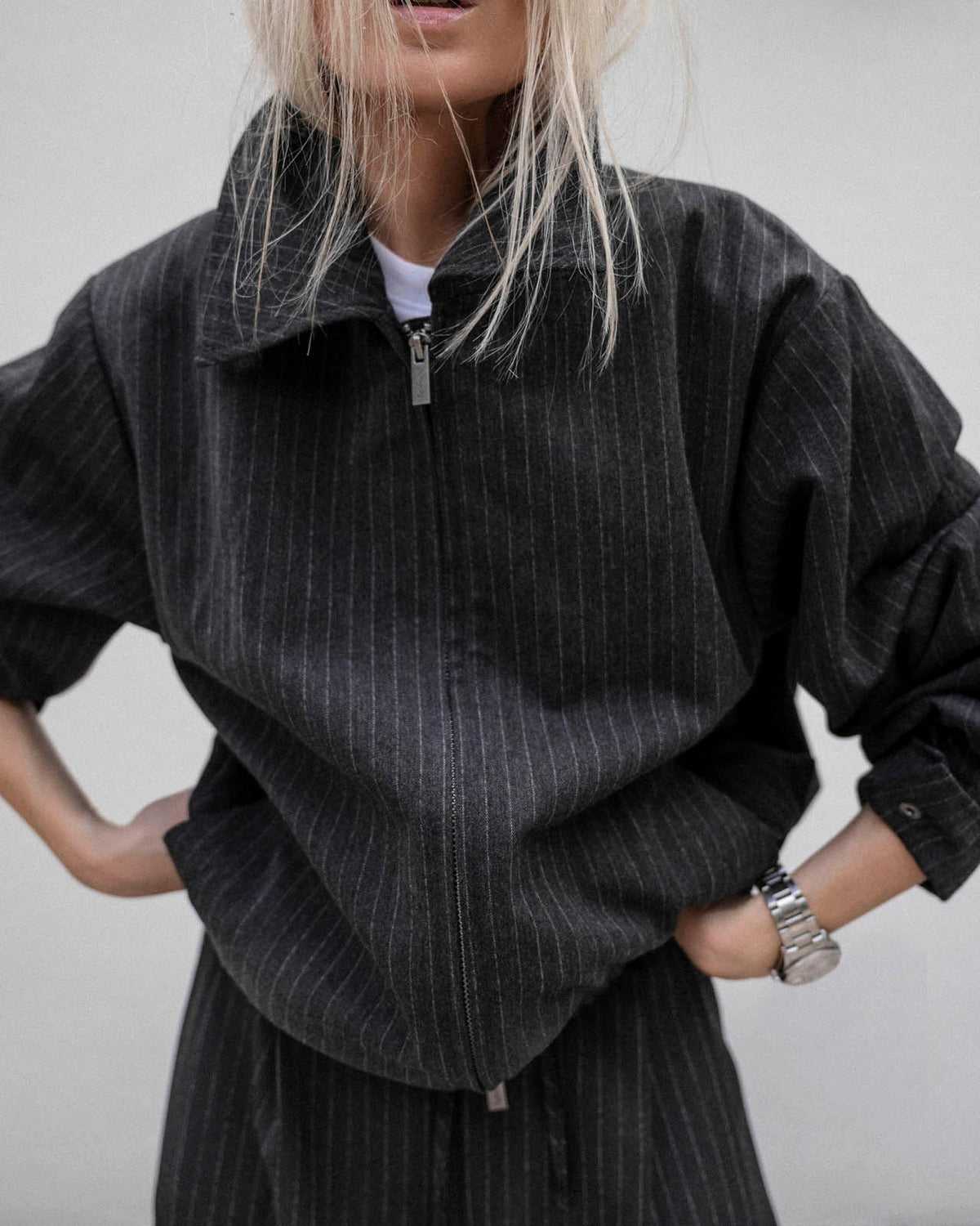 Charcoal Pinstripe
