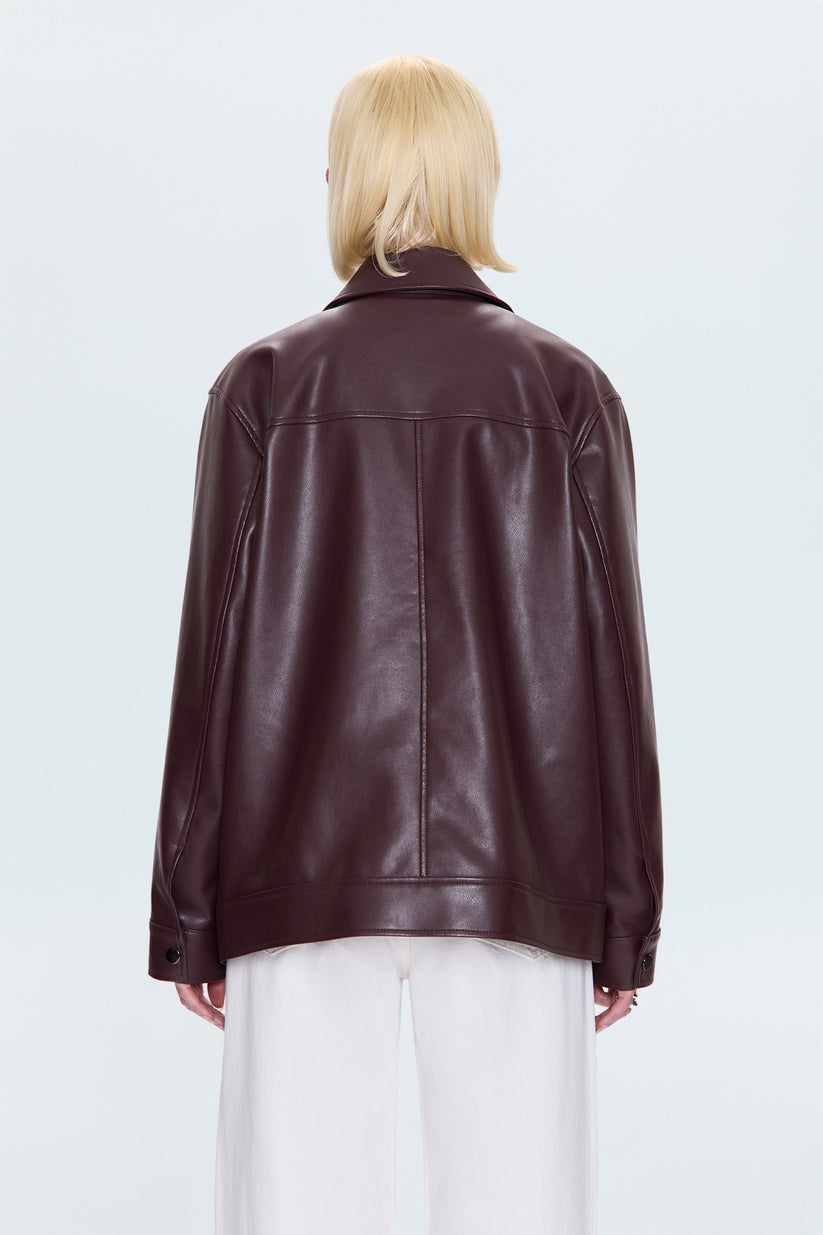Pistola Valerie Faux Leather Bomber Jacket