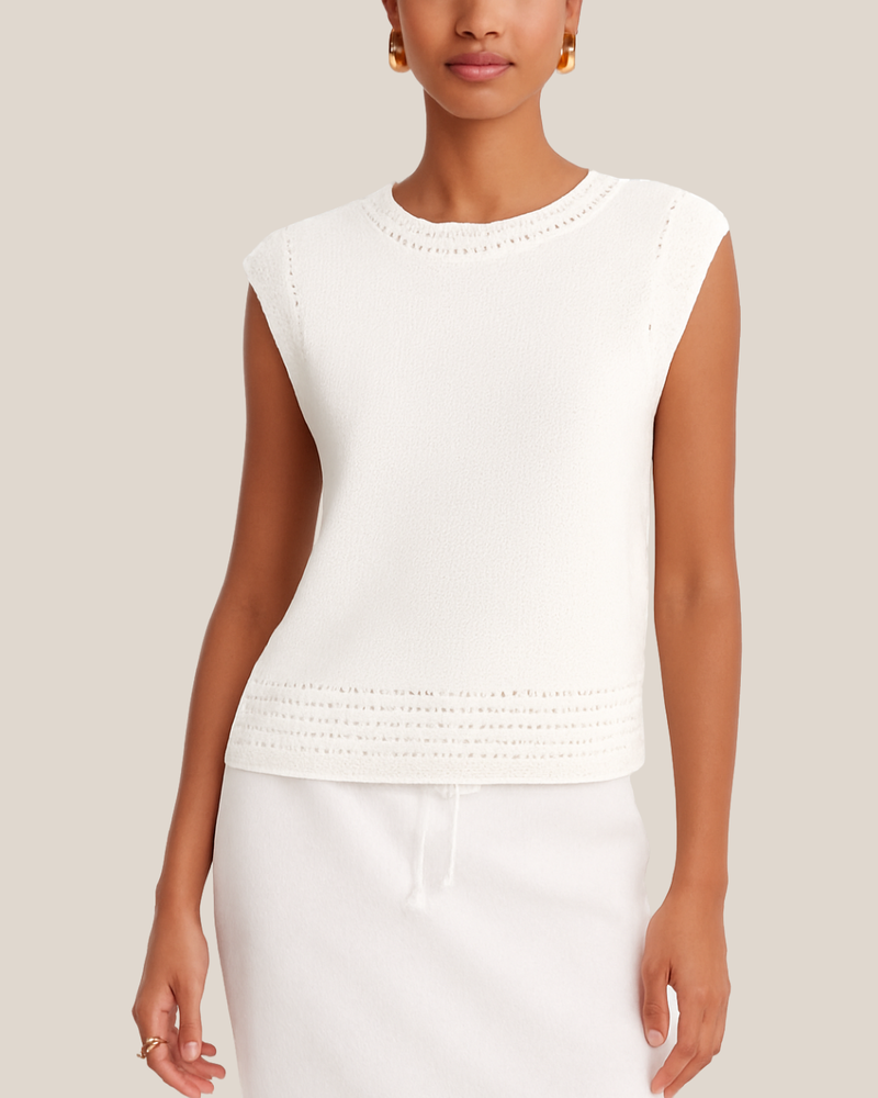 Velvet Vanny Pointelle Sweater Vest