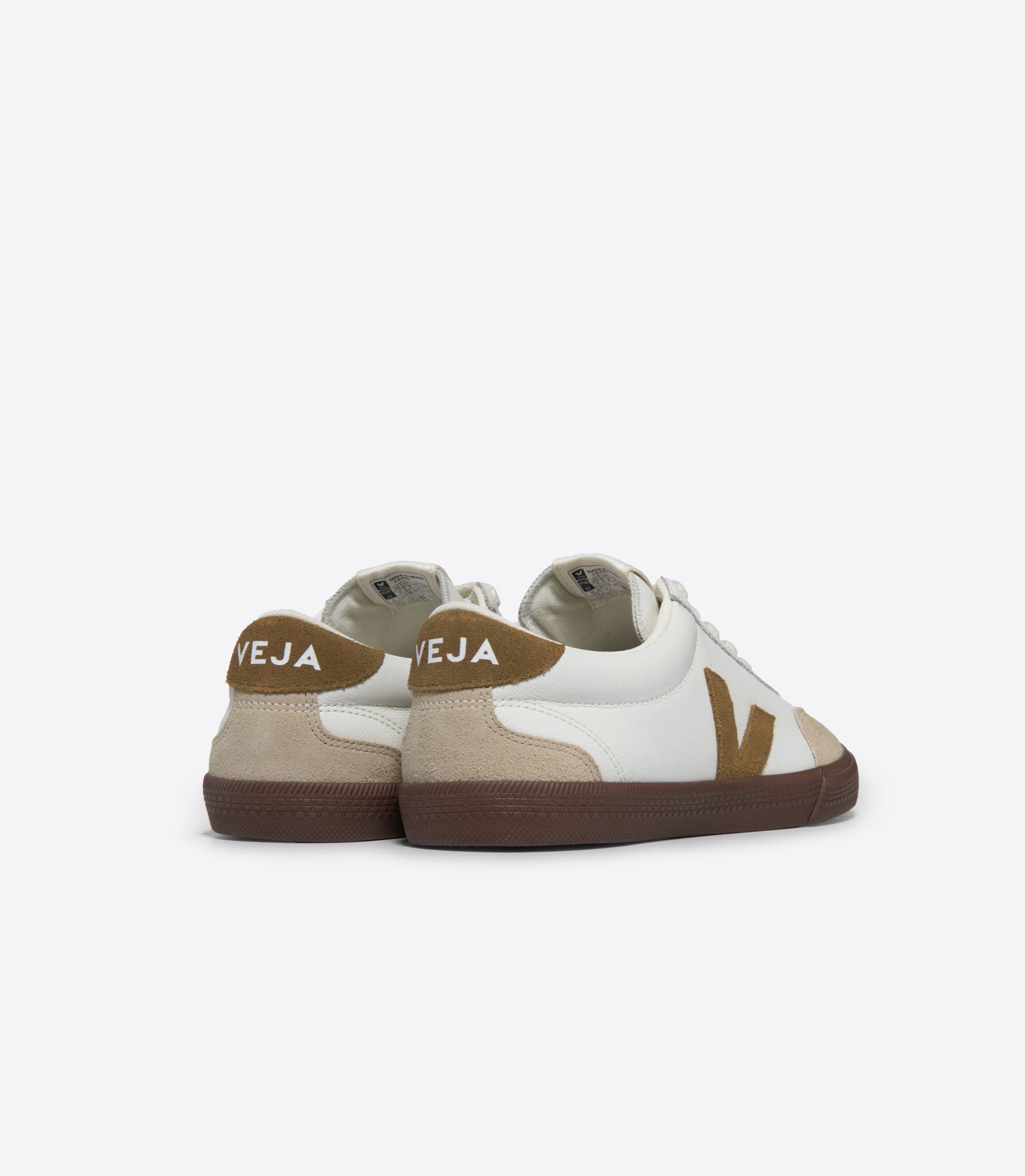 Veja Volley Leather White-Tent-Bark