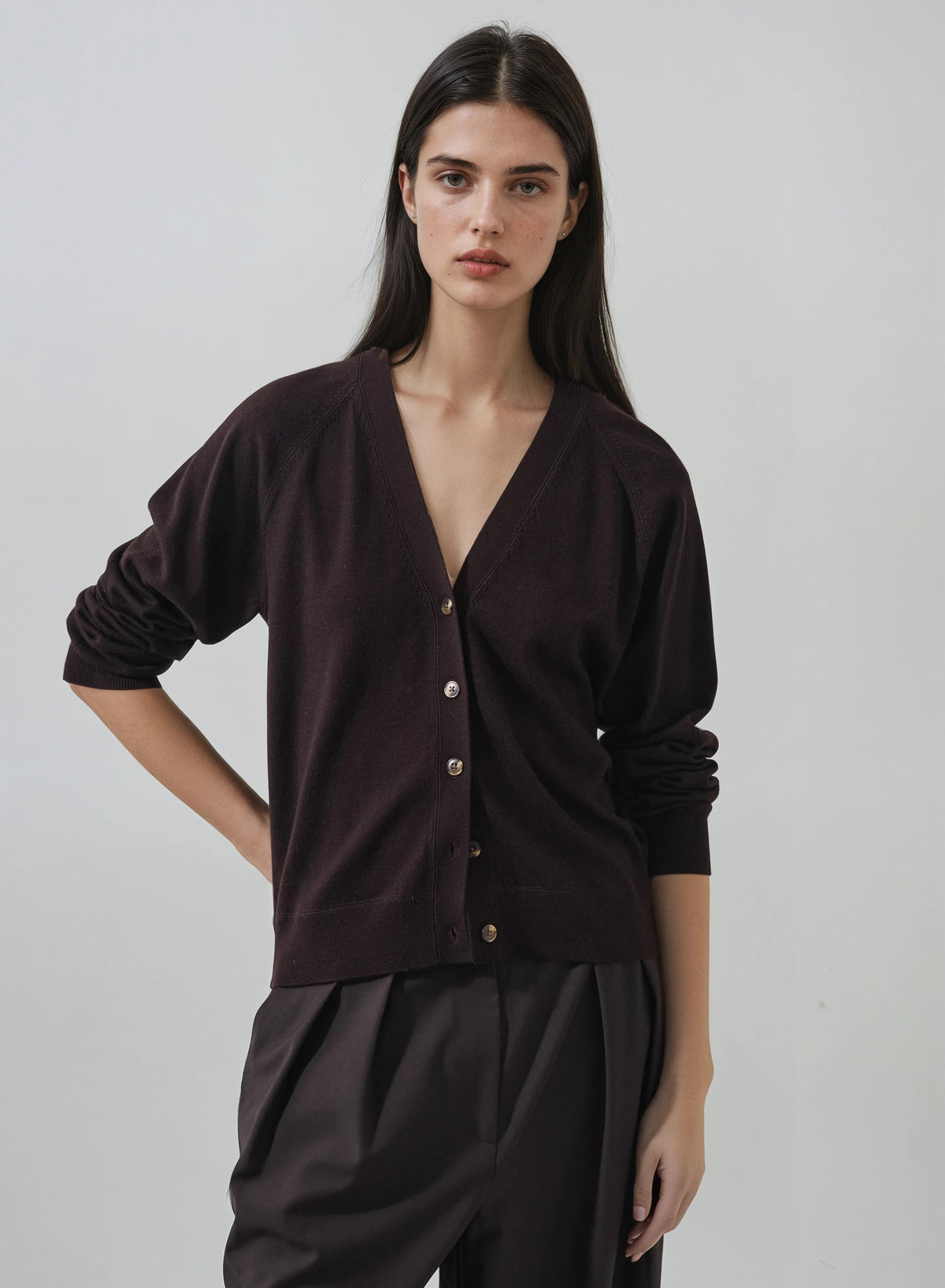 Patrick Assaraf Raglan Extra Fine Merino Cardigan W112K01
