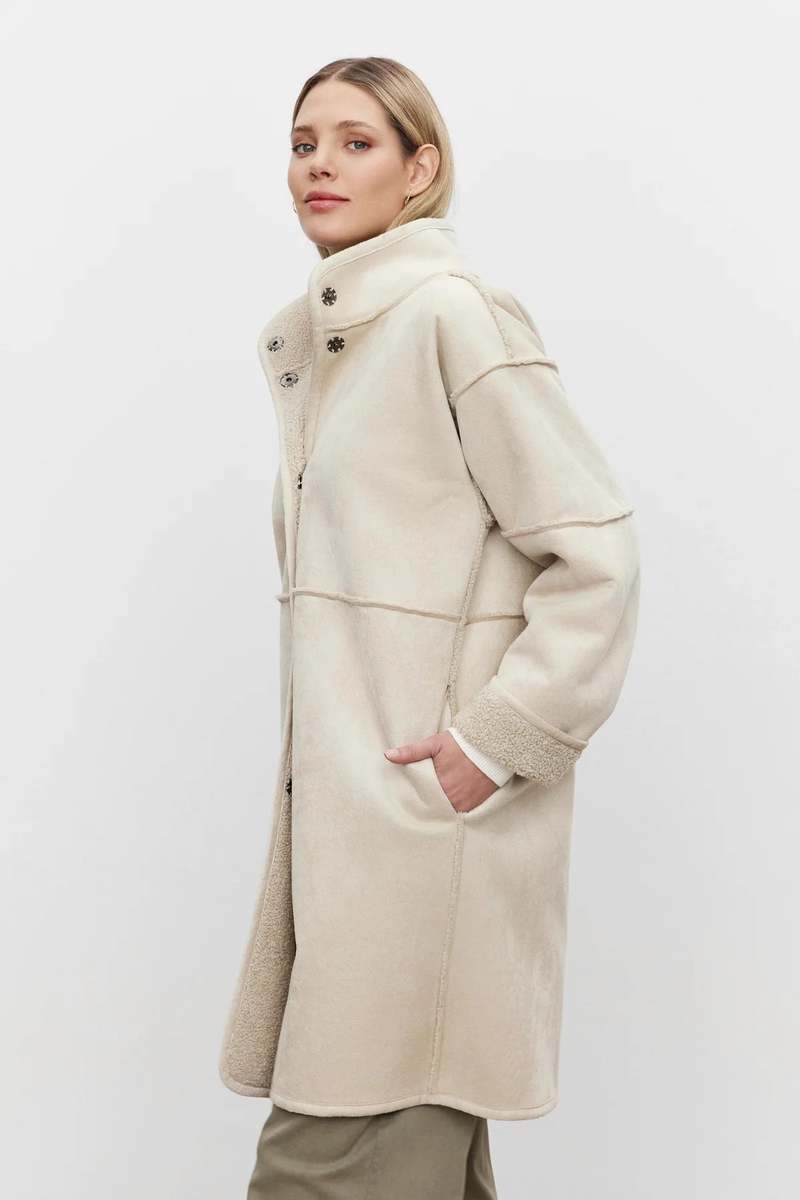 Velvet Cara Long Sherpa Jacket