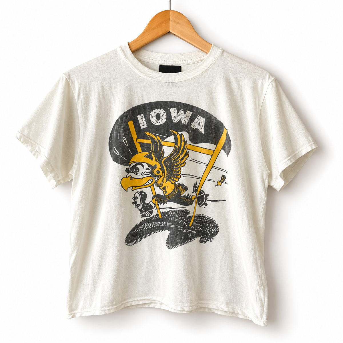 Retro Brand Vintage Black Label Exclusive Iowa "Touchdown Herky" Tee Women's Cut