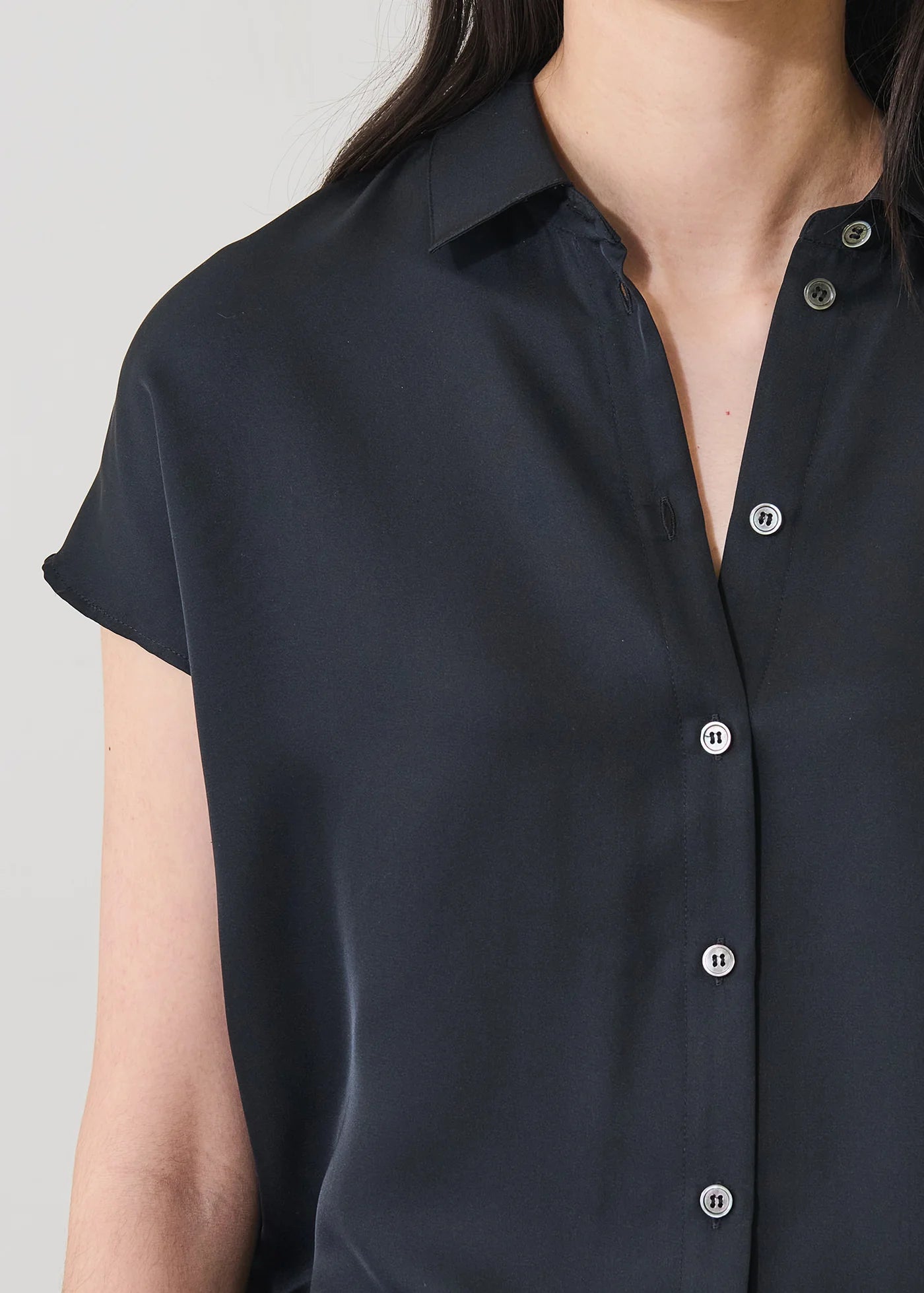 Patrick Assaraf Silk Dolman Sleeve Shirt W47D08B