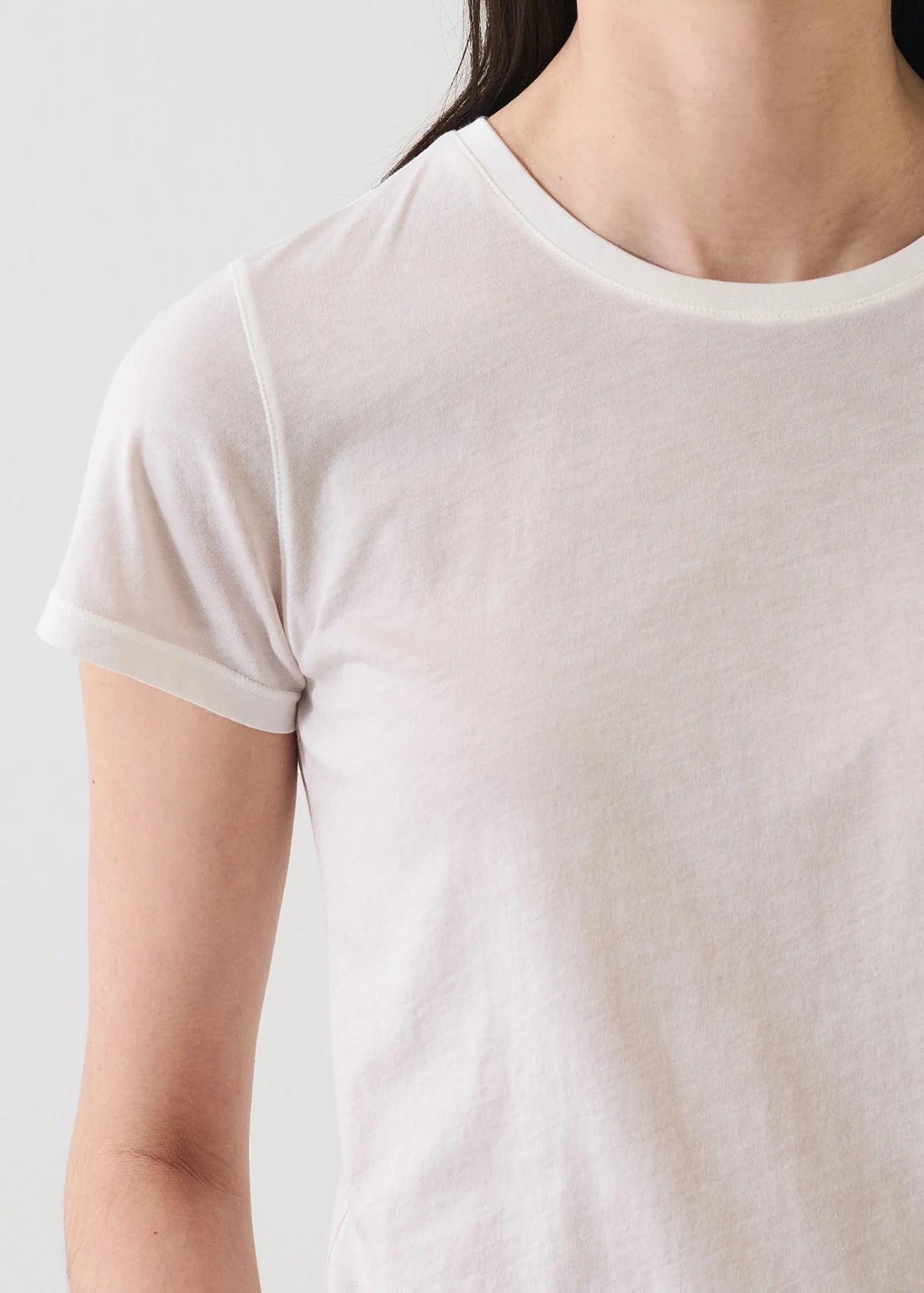 Patrick Assaraf Reverse Spray Lightweight Pima Cotton Classic T-Shirt W92C19B