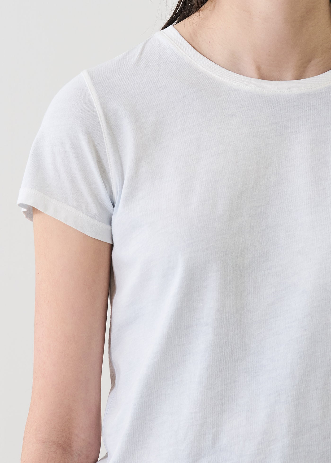 Patrick Assaraf Reverse Spray Lightweight Pima Cotton Classic T-Shirt W92C19B