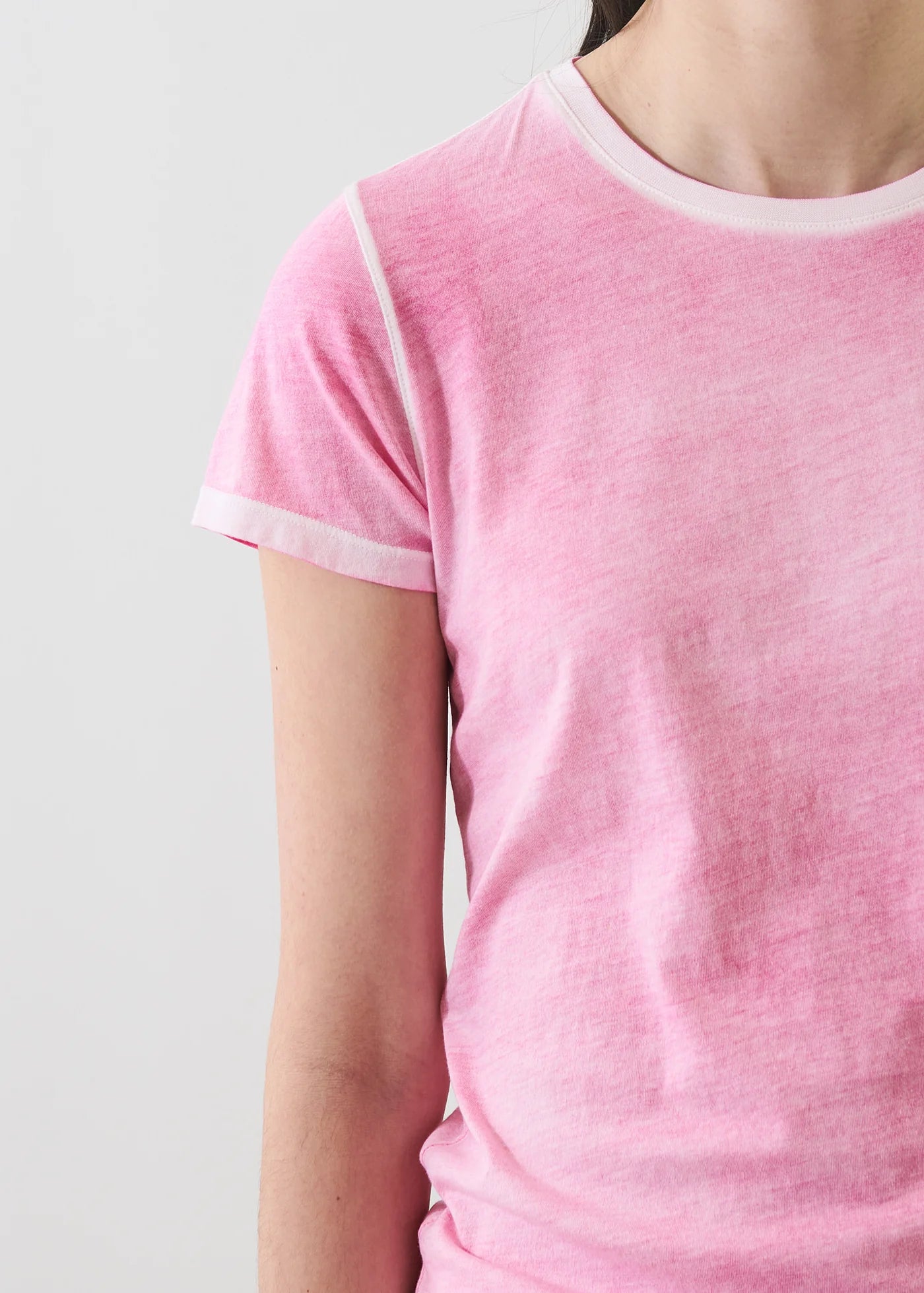 Patrick Assaraf Reverse Spray Lightweight Pima Cotton Classic T-Shirt W92C19B