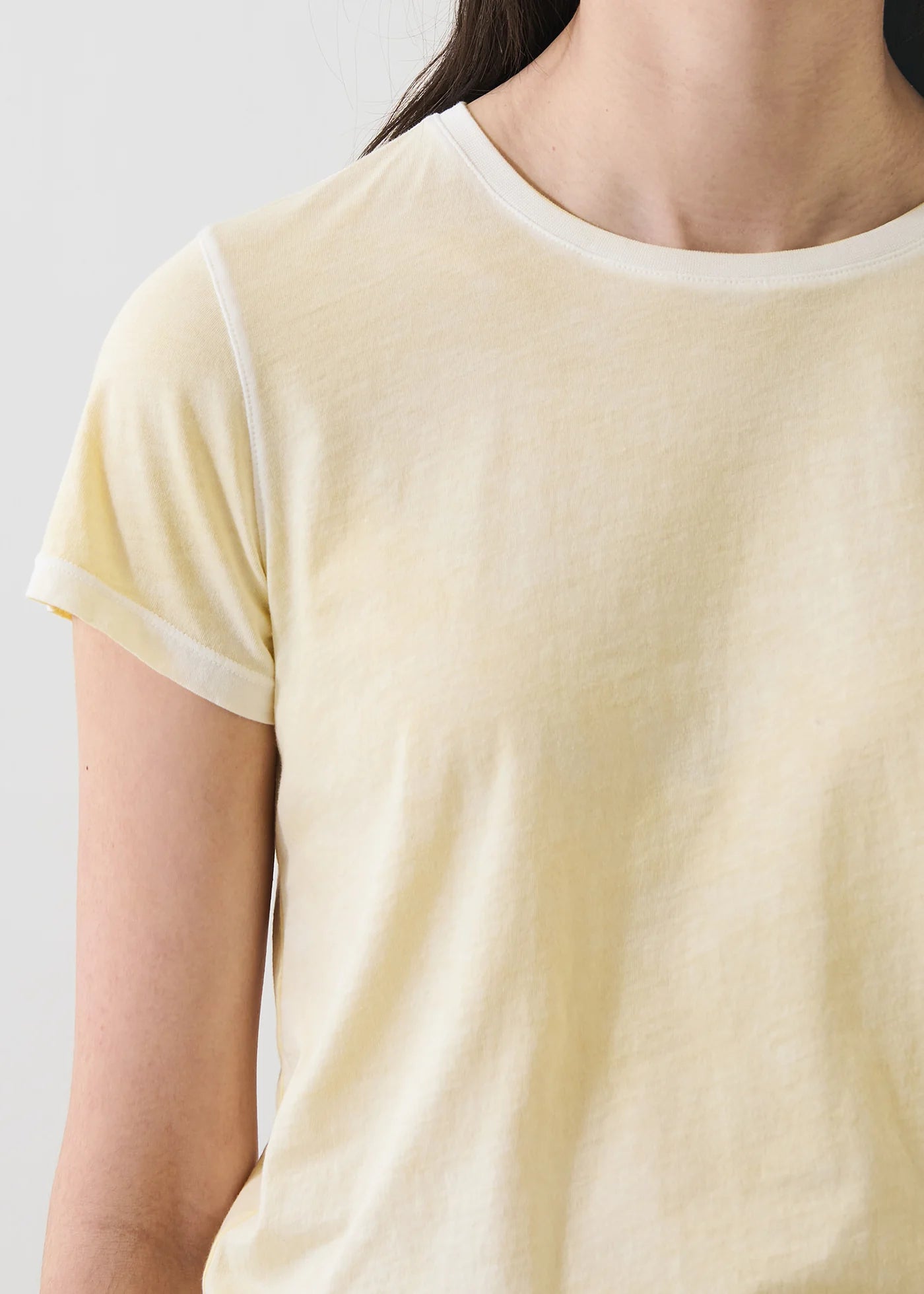 Patrick Assaraf Reverse Spray Lightweight Pima Cotton Classic T-Shirt W92C19B