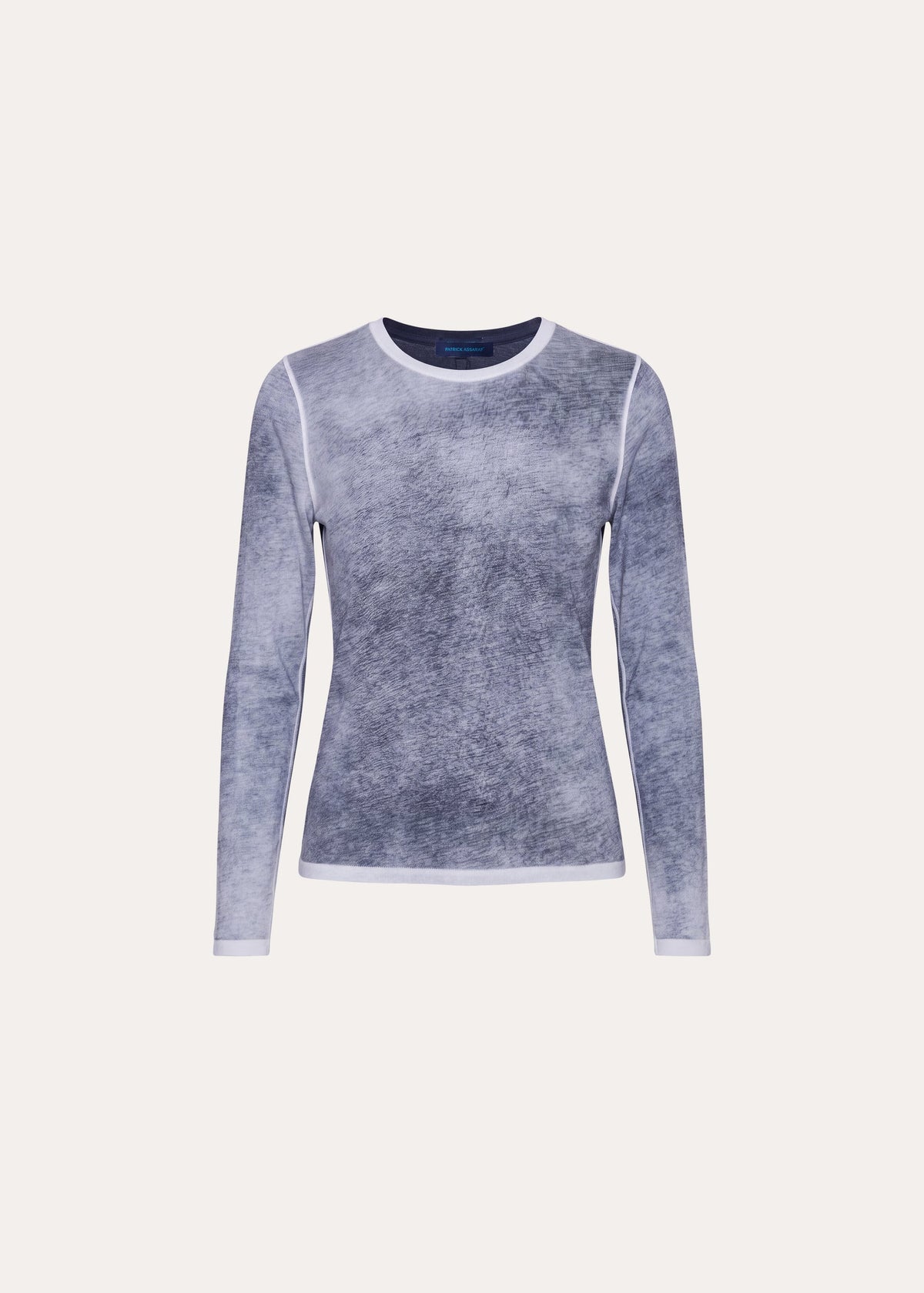 Patrick Assaraf Reverse Spray Lightweight Pima Cotton Crewneck T-Shirt W92C20