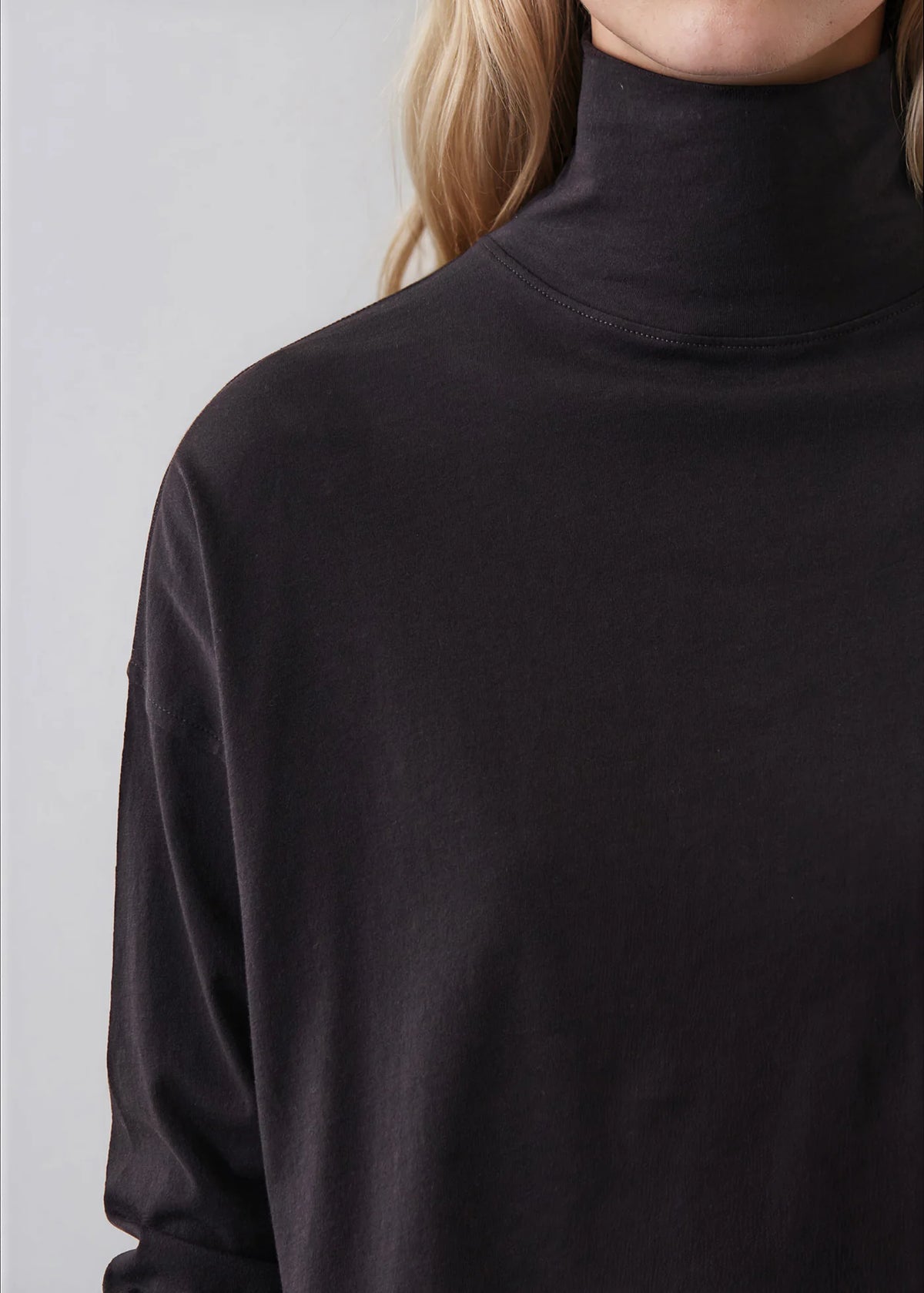 Patrick Assaraf Organic Pima Cotton Oversized Turtleneck W92T08C