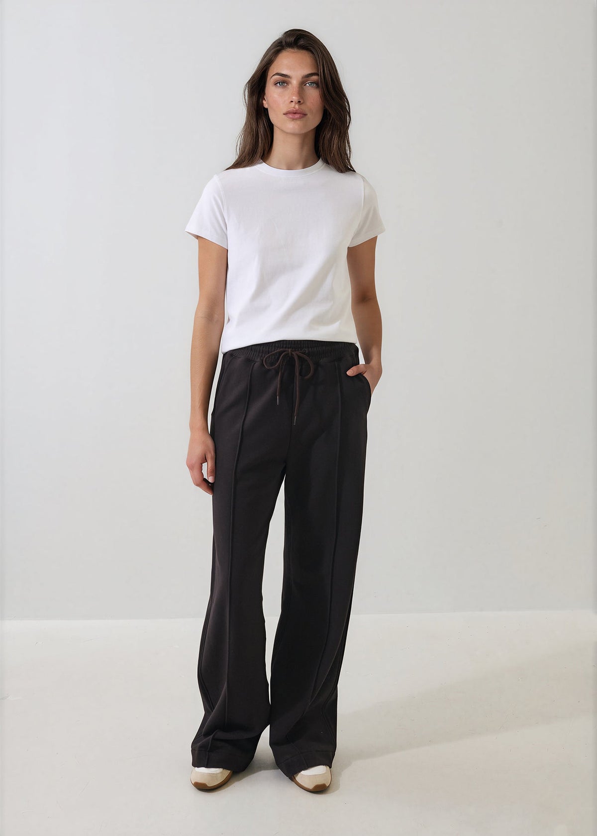 Patrick Assaraf Brushed French Terry Wide Leg Pant W99A06