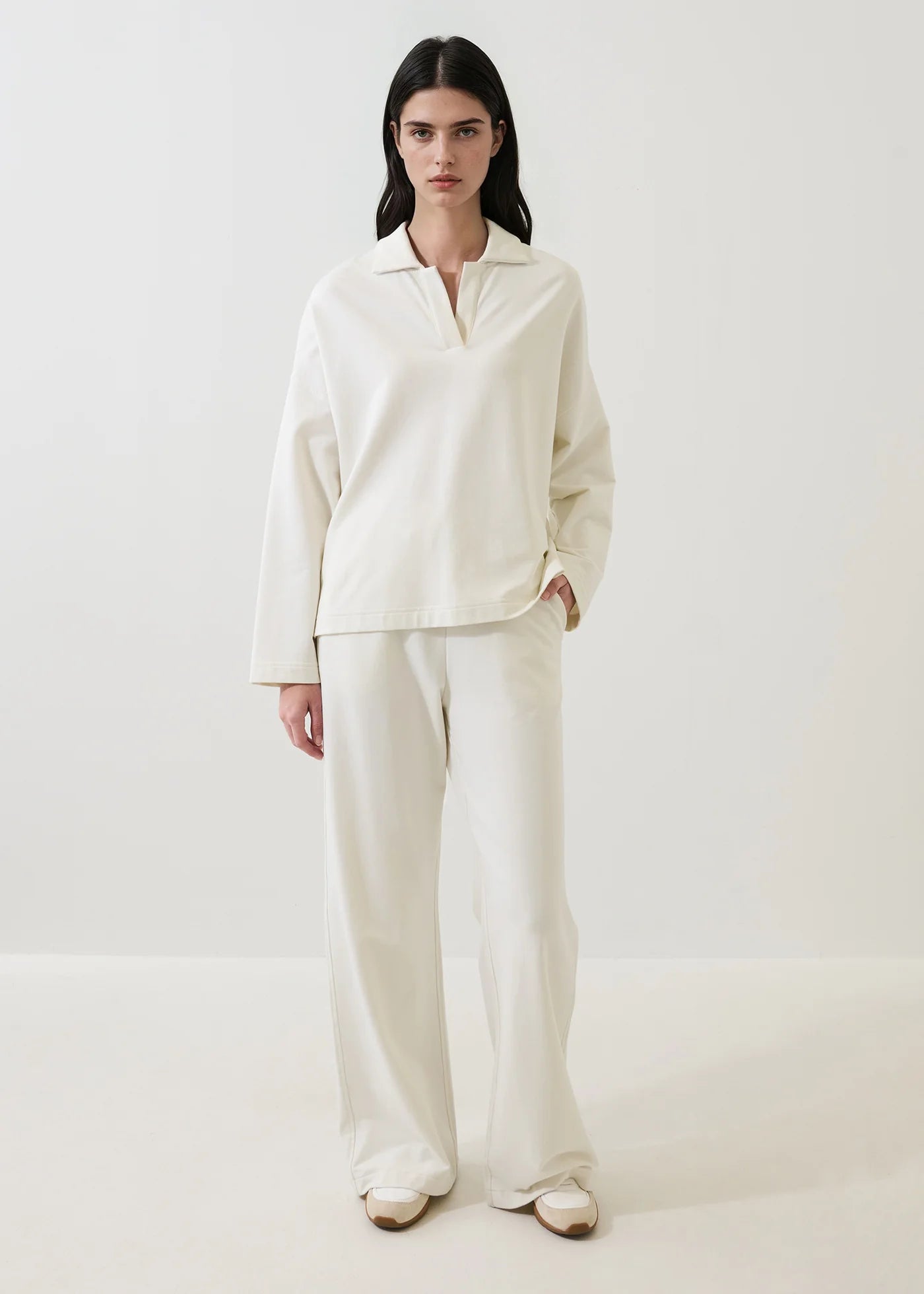 Patrick Assaraf Pima Cotton French Terry Relaxed Polo