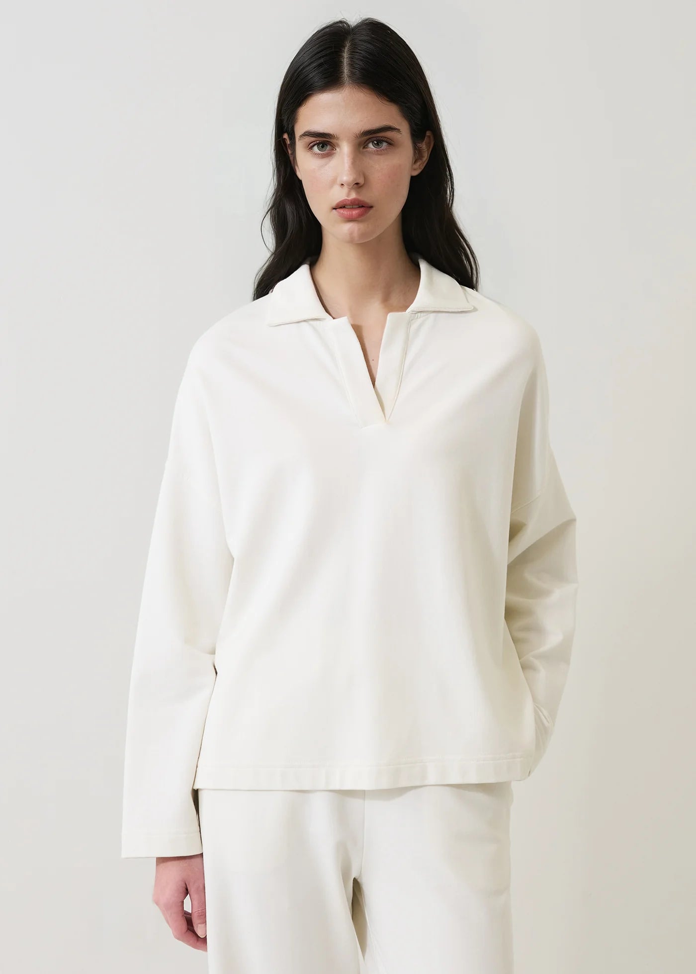 Patrick Assaraf Pima Cotton French Terry Relaxed Polo