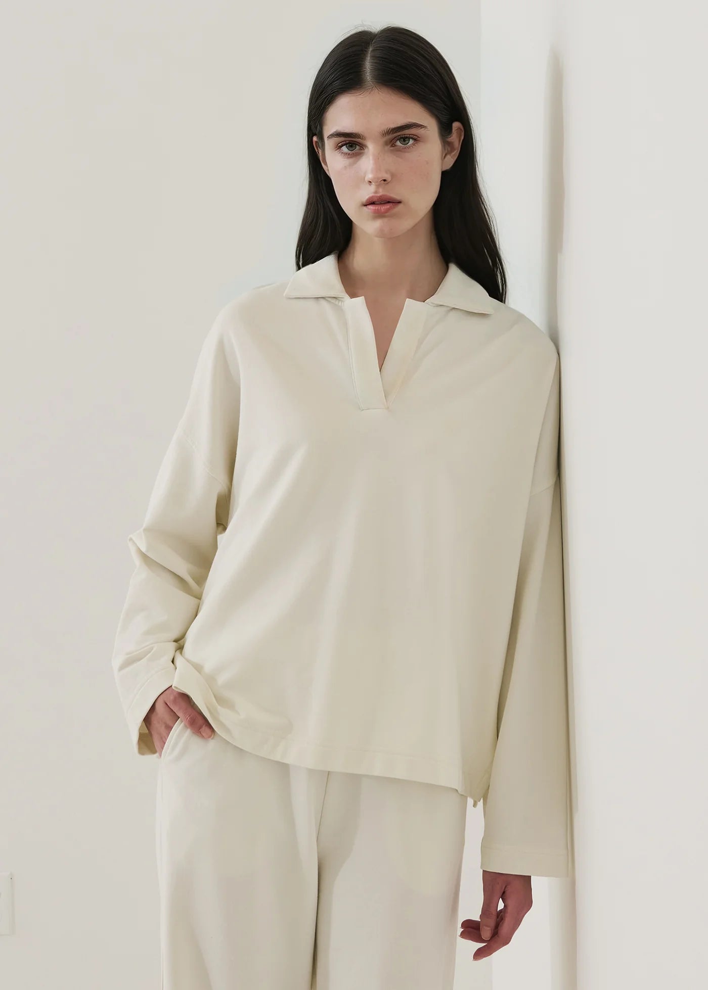 Patrick Assaraf Pima Cotton French Terry Relaxed Polo W99P10B