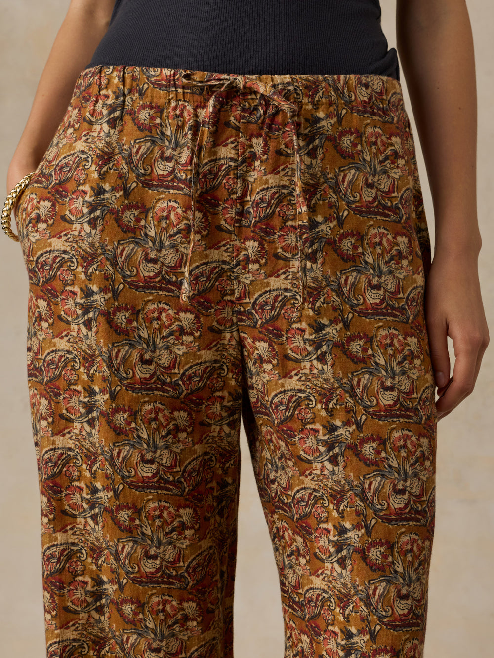 Faherty Laidback Linen Pant - Victorian Garden