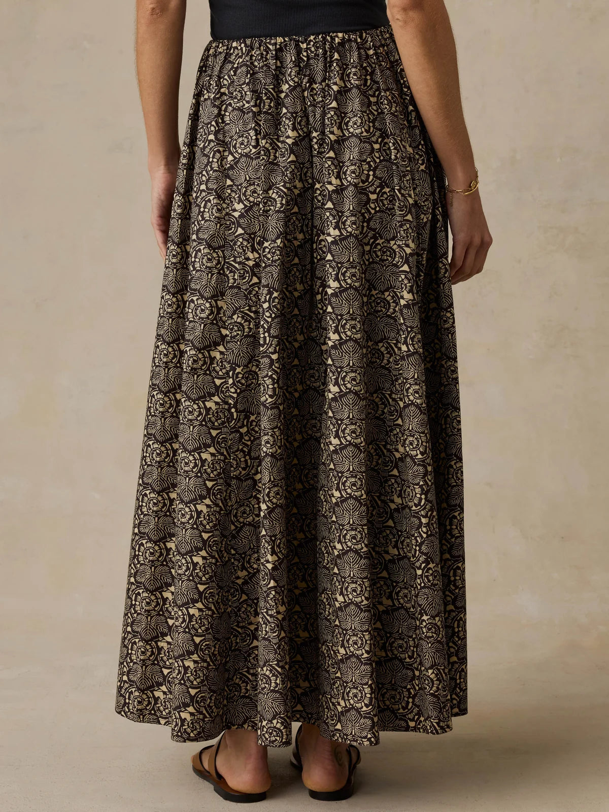 Faherty Coastal Poplin Nera Skirt- Night Bloom