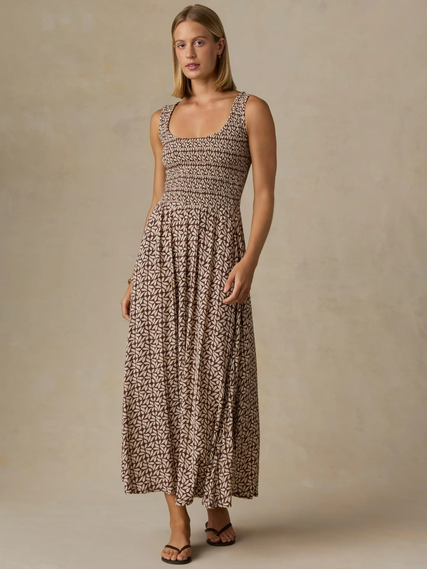Faherty Sophia Smocked Dress