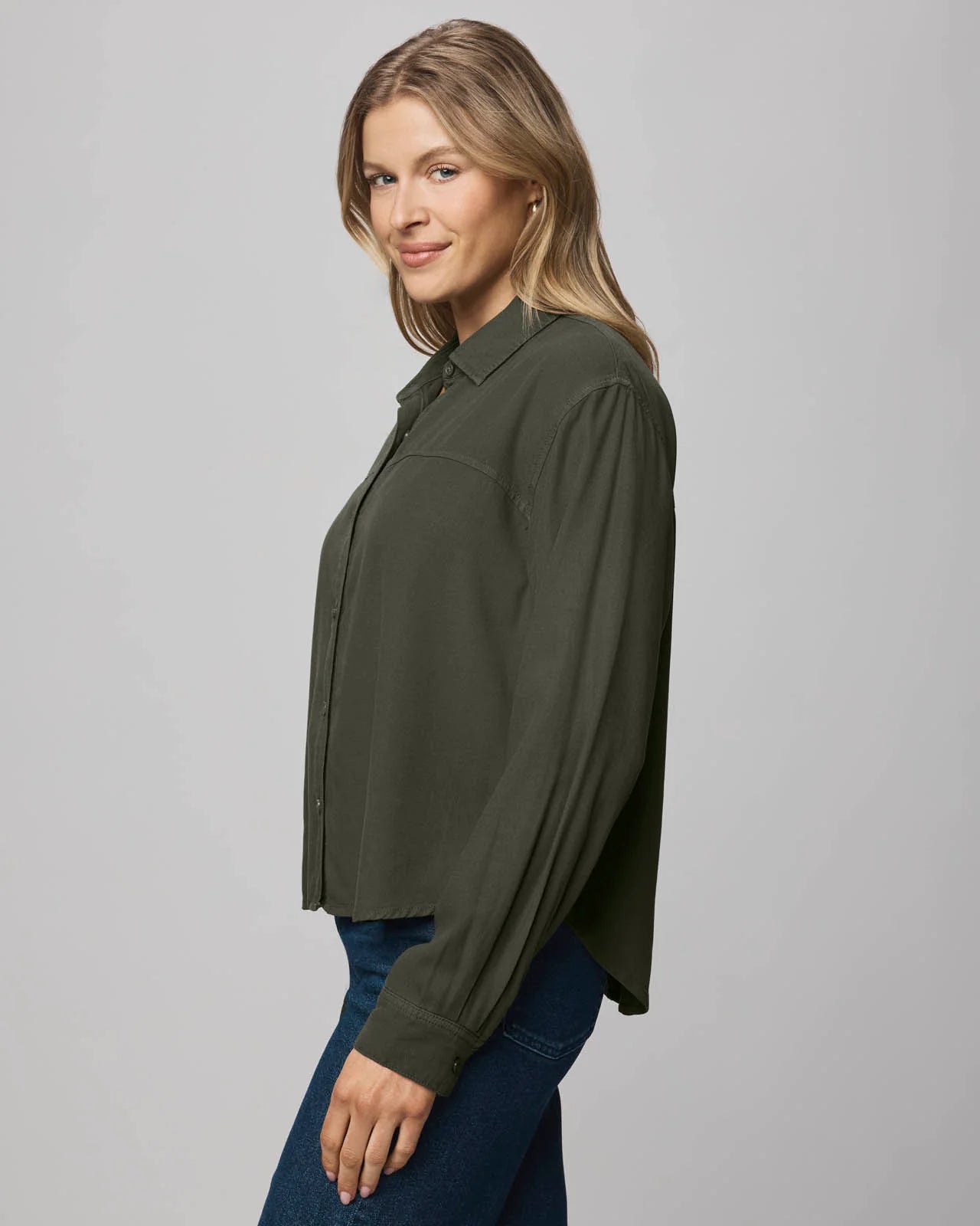 Splendid Joanne Blouse Green Spruce RF5W520