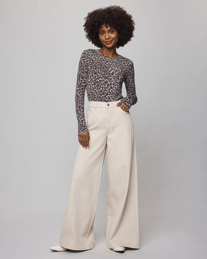 Splendid Leopard Bamboo Long Sleeve Tee RF3K542