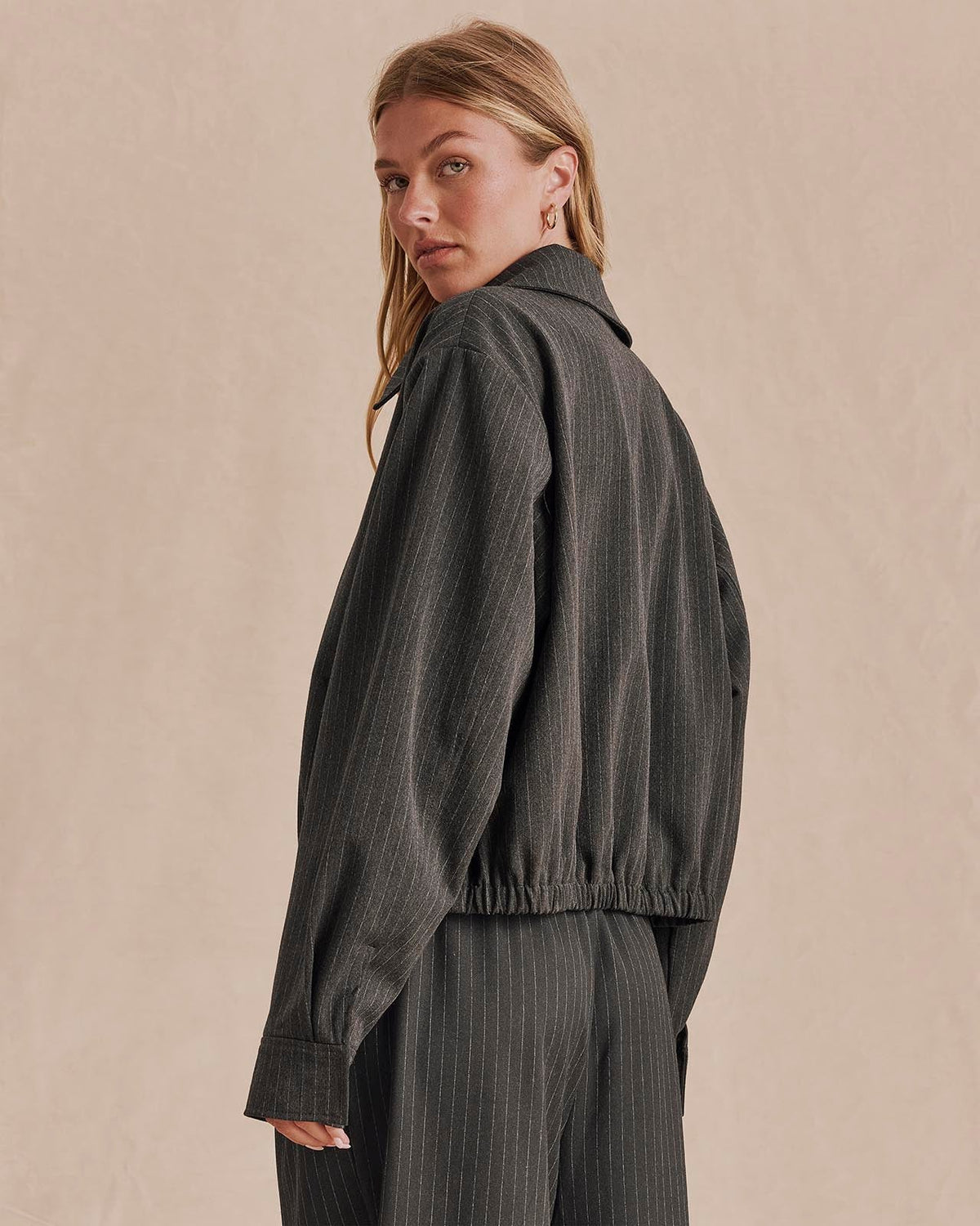 Charcoal Pinstripe