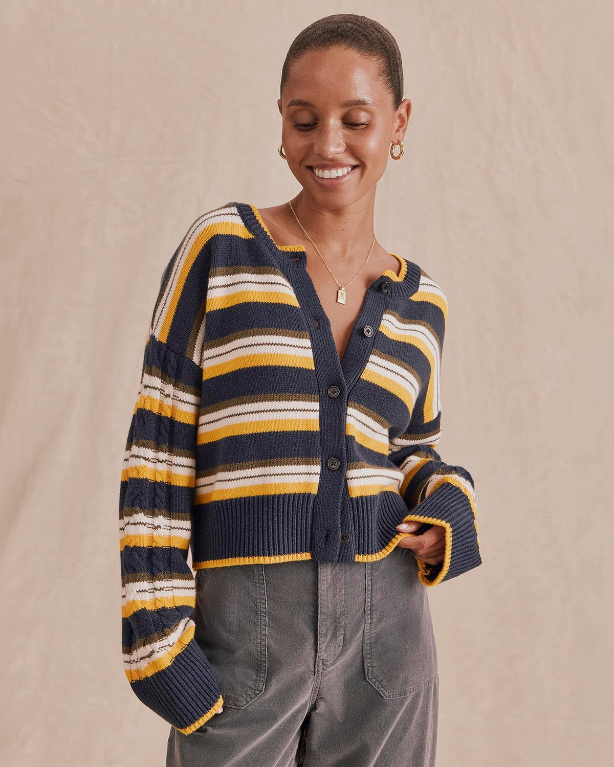 Navy/Sunflower/White