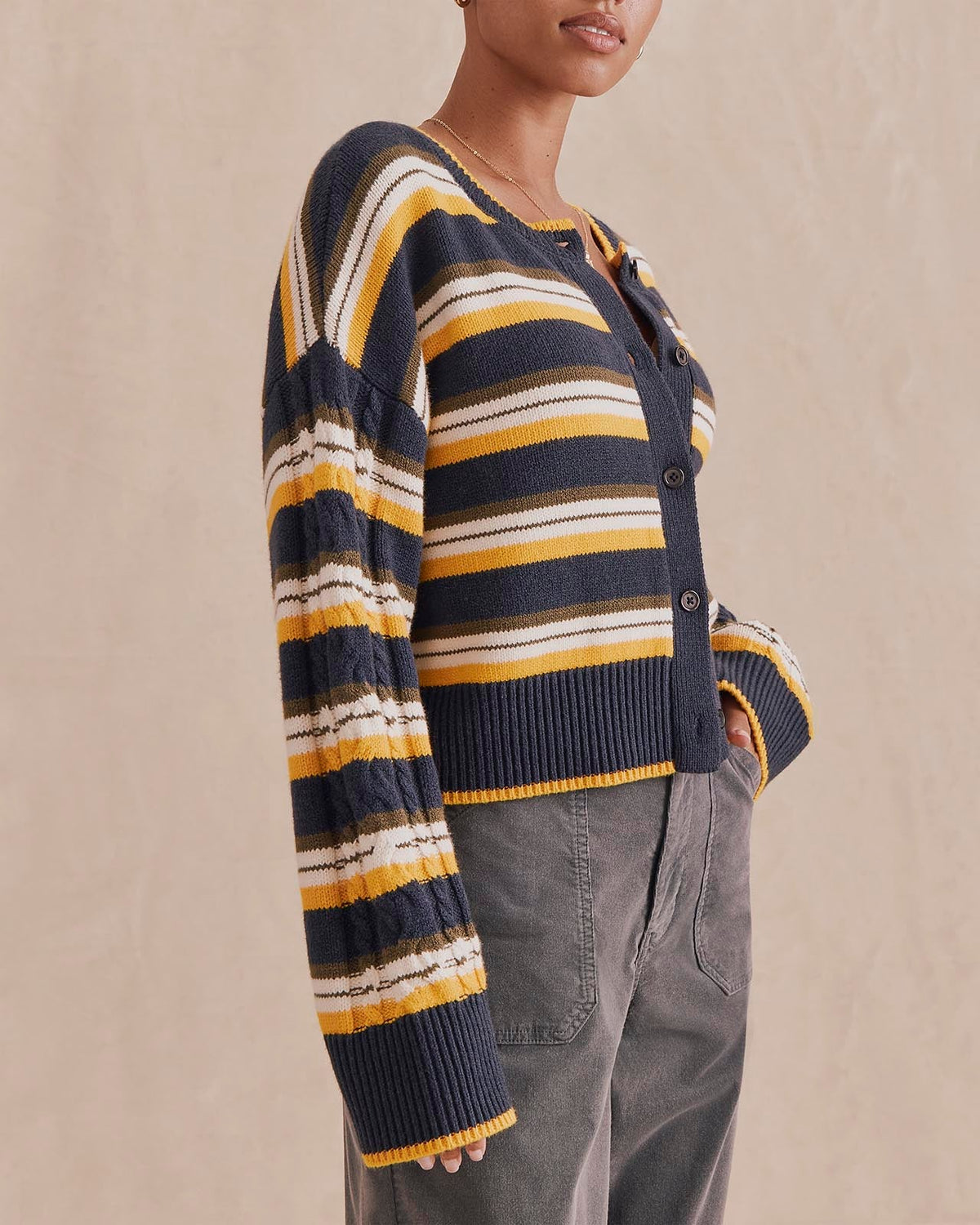 Navy/Sunflower/White
