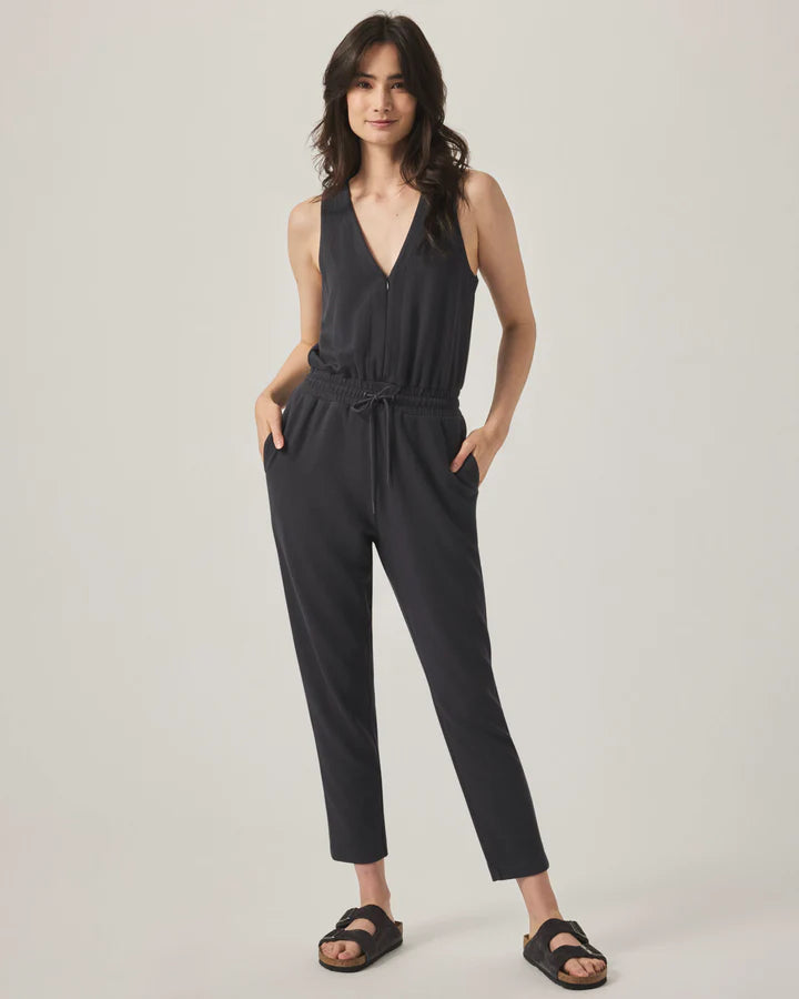 Splendid Waffle Scuba Tank Jumpsuit Lead RS5R090SE