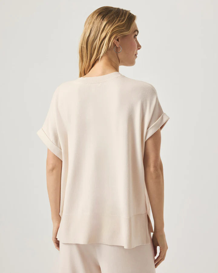 Splendid Veronica Short Sleeve Pocket Sweater Moonstone RS5S070