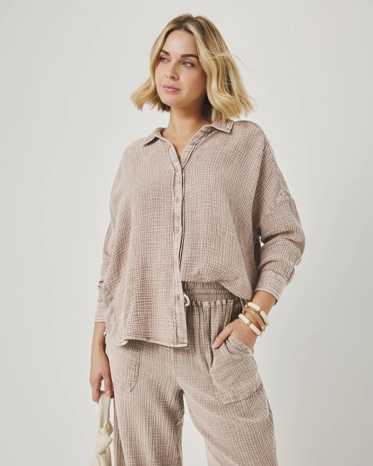 Splendid Ava Gauze Button Down RS6W400