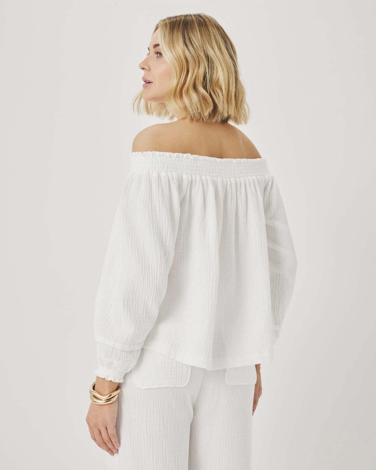 Splendid Ava Gauze Off-Shoulder Top RS6W580
