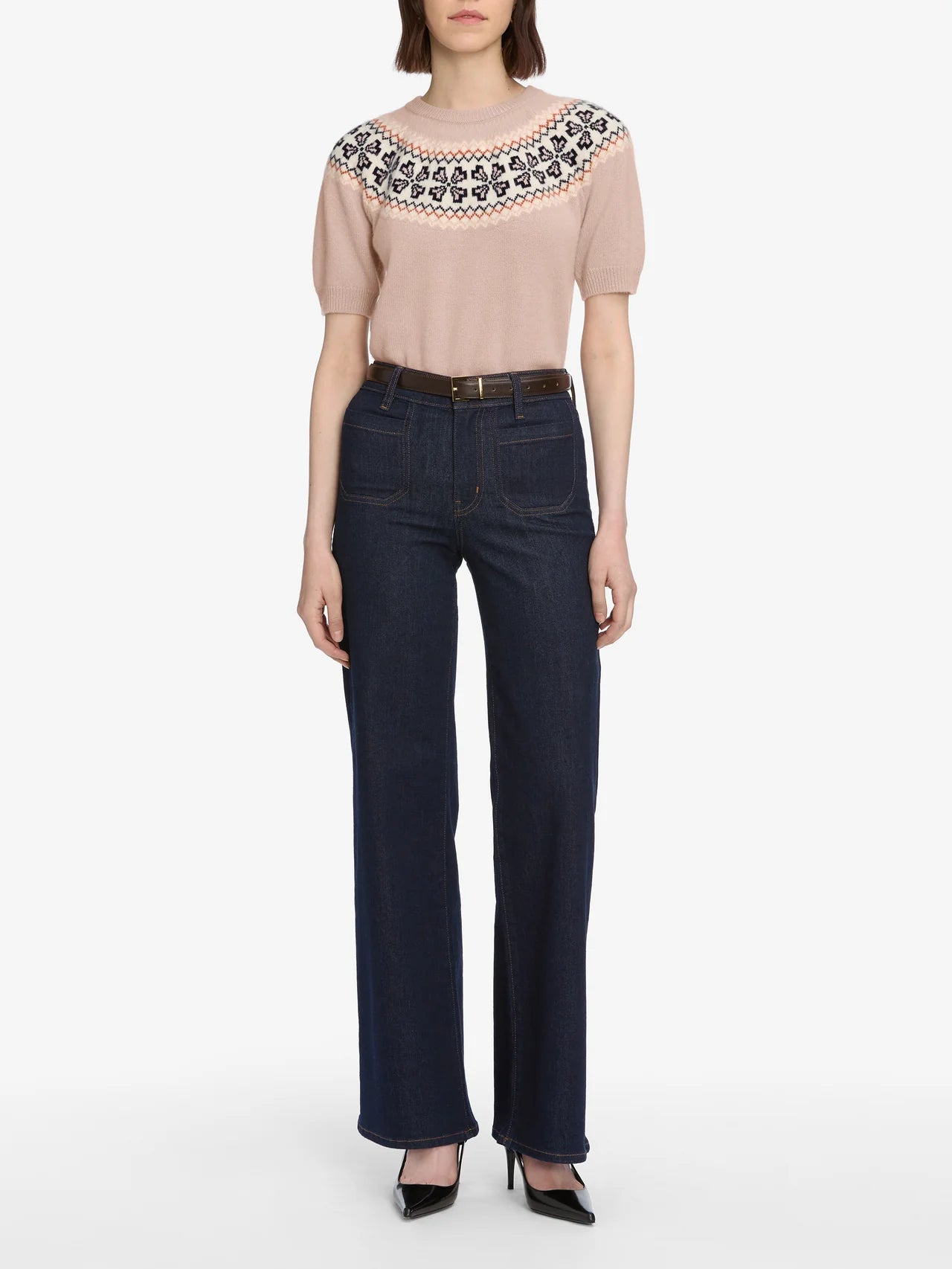 Frame Cashmere Fairisle Crew Sweater