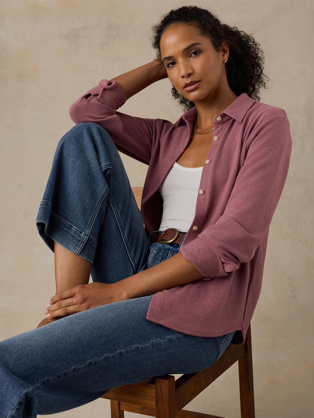 Faherty Legend™ Sweater Classic Shirt - Rose Twill