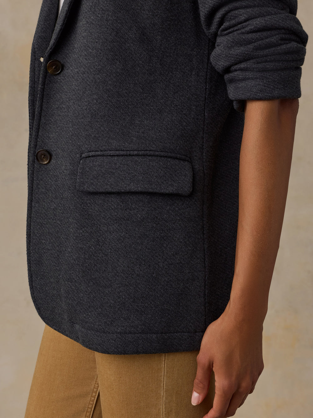 Faherty Inlet Knit Blazer - Black Sky Melange
