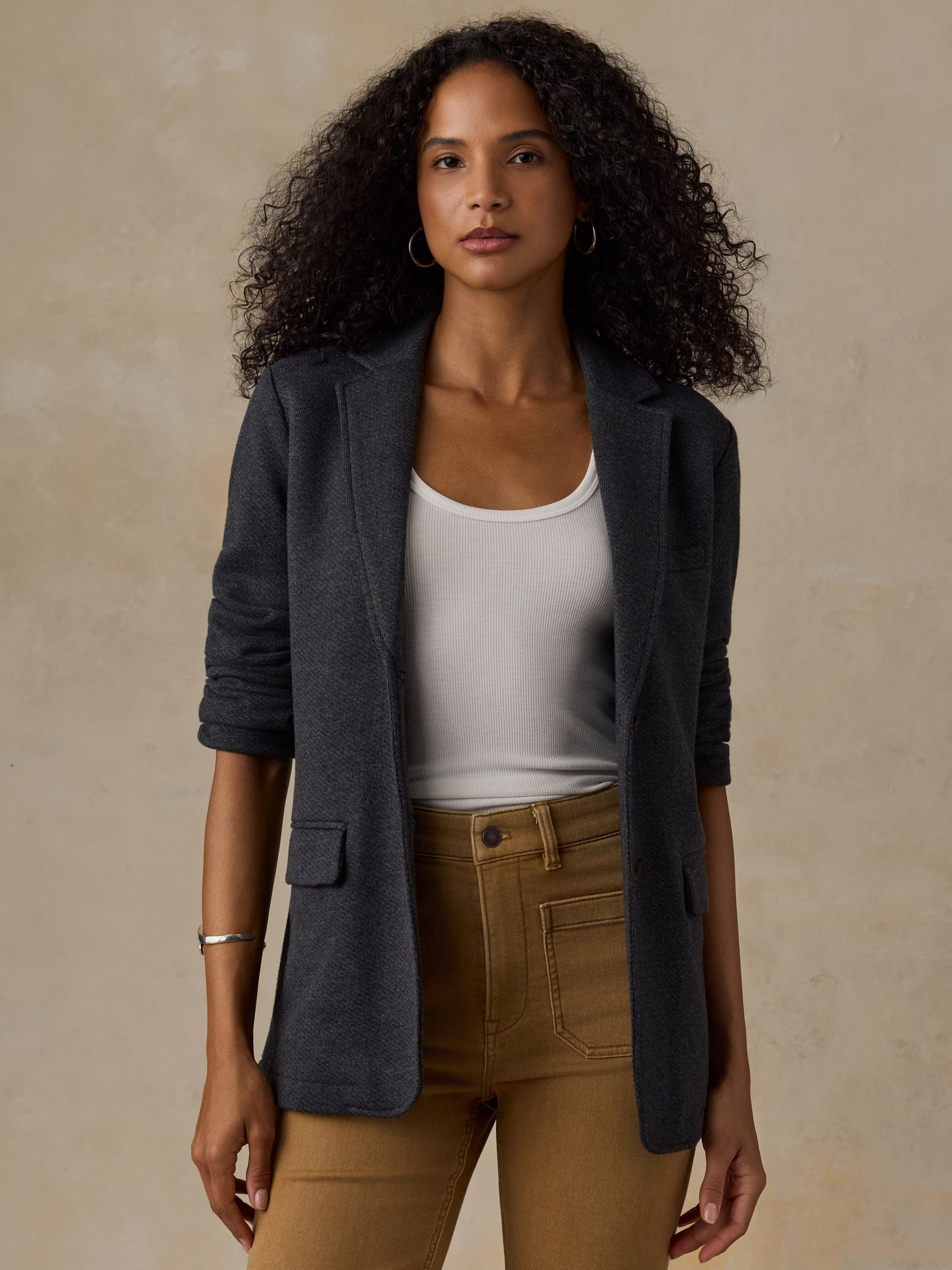 Faherty Inlet Knit Blazer - Black Sky Melange