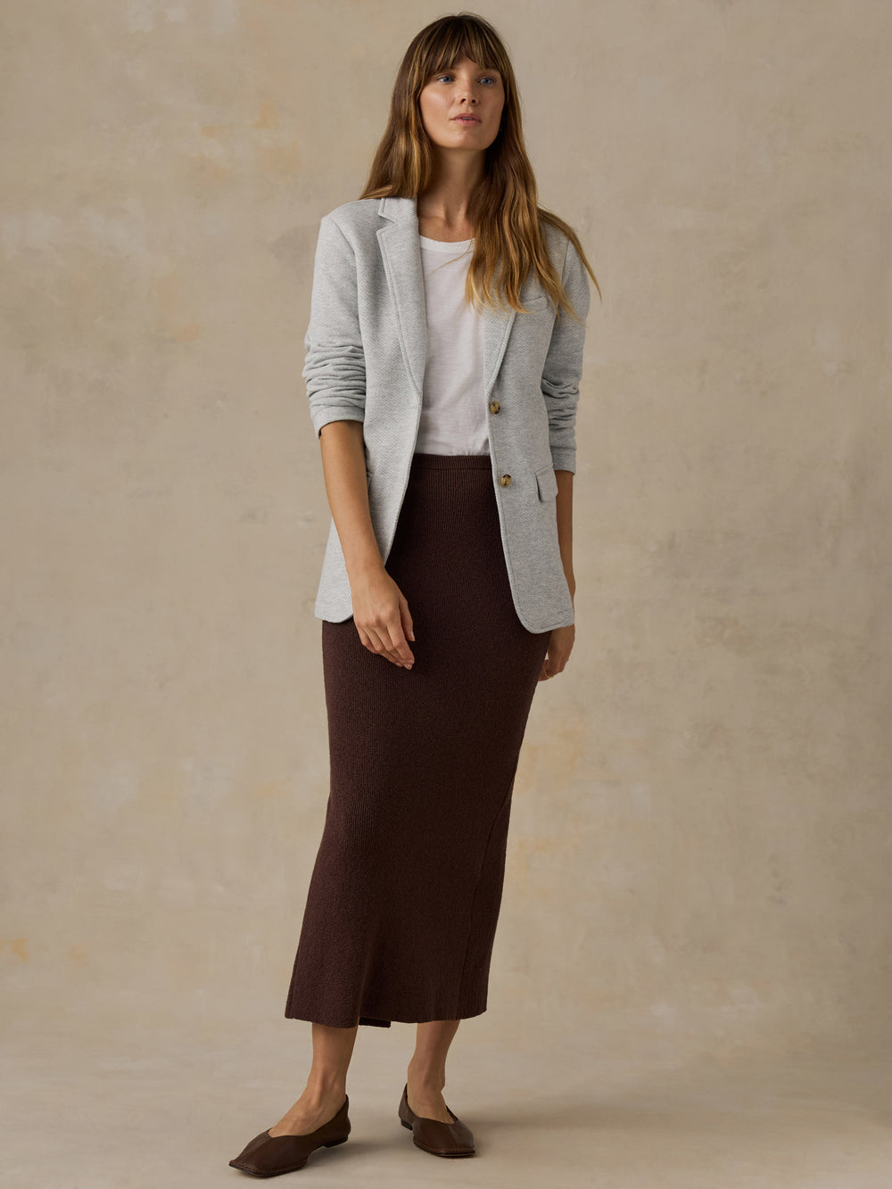 Faherty Inlet Knit Blazer - Heather Grey