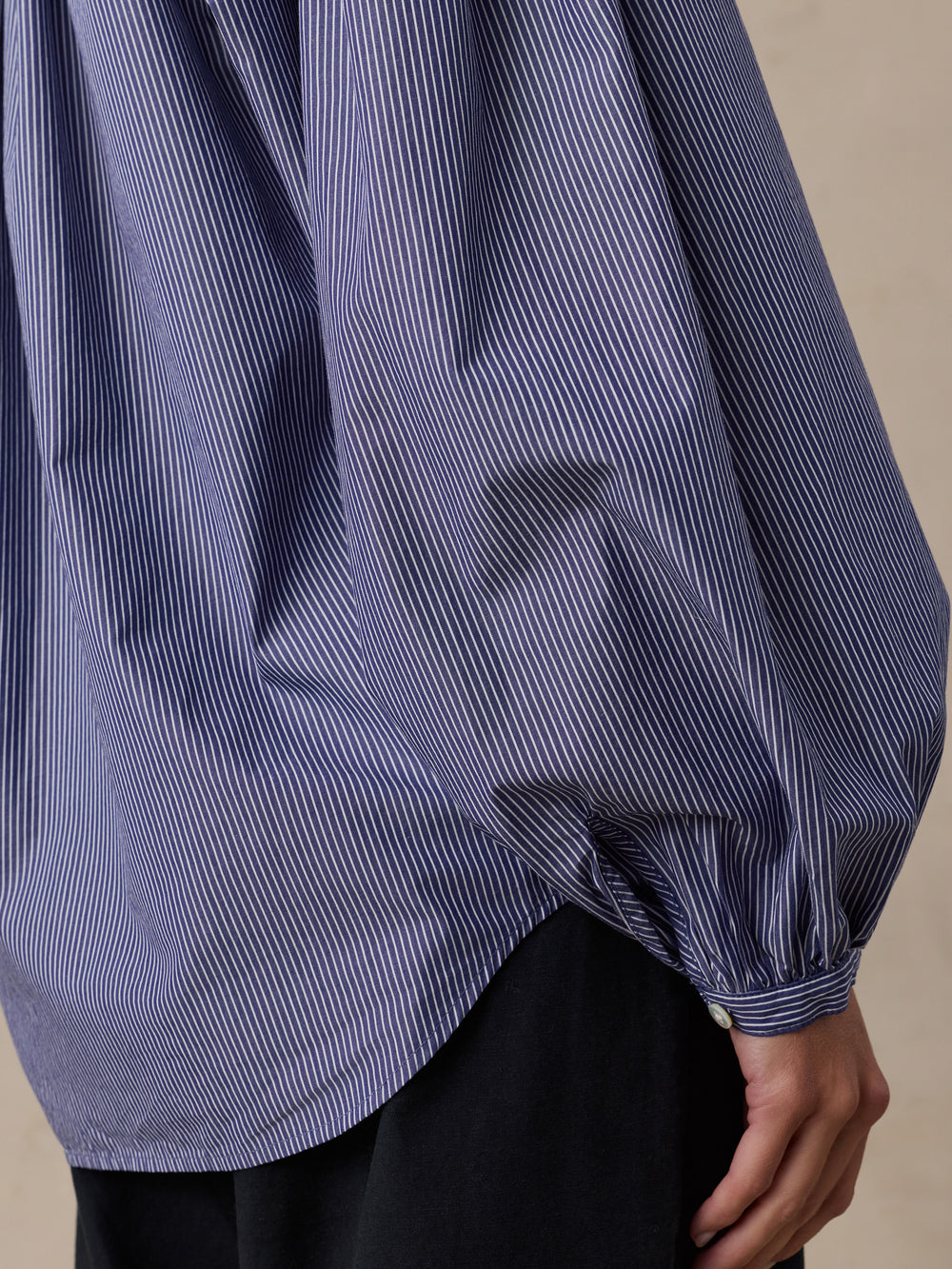 Faherty Coastal Poplin Suki Blouse - Sailor Ink Stripe