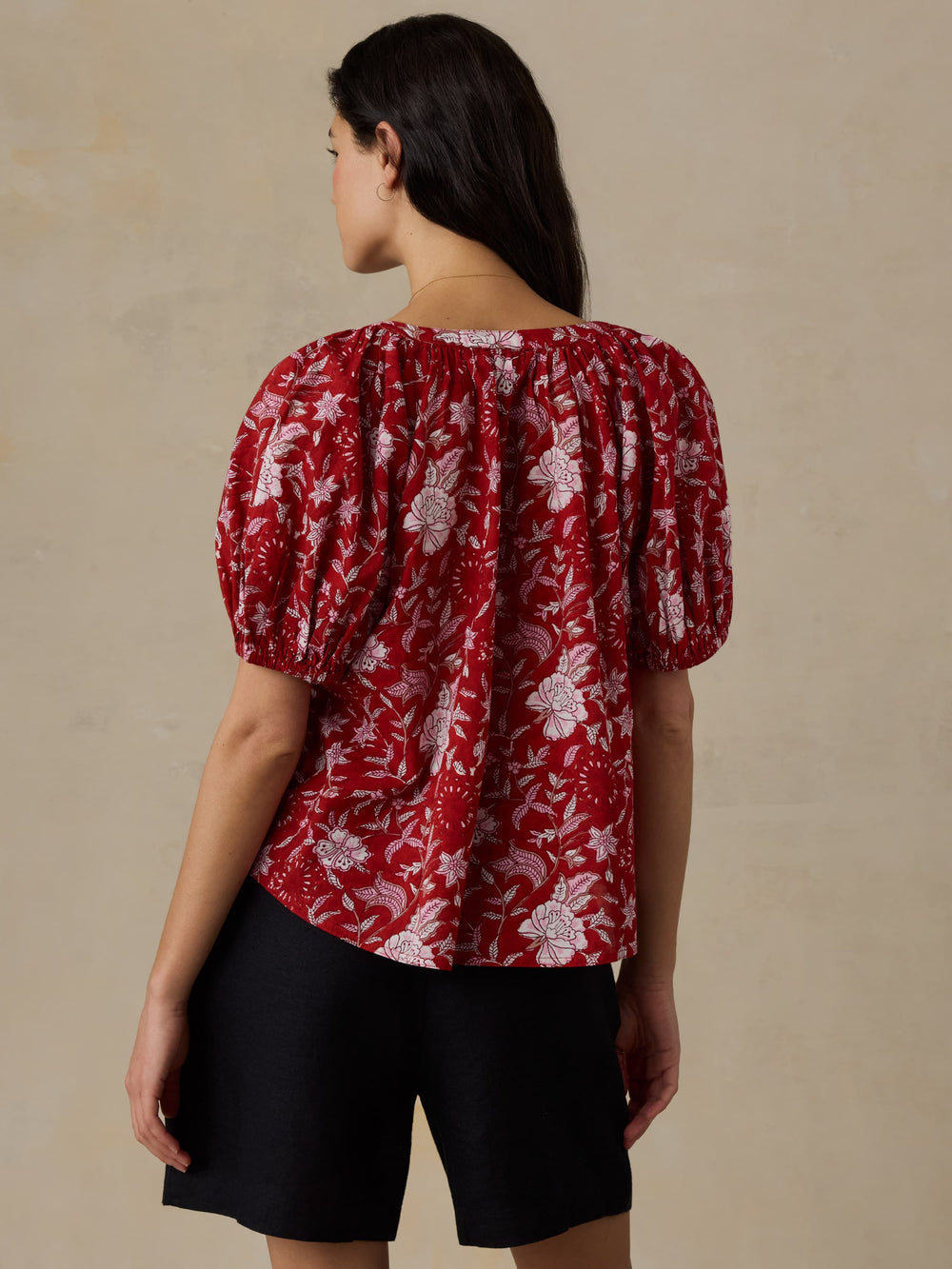 Faherty Voile Lettie Top - Garden Whispers