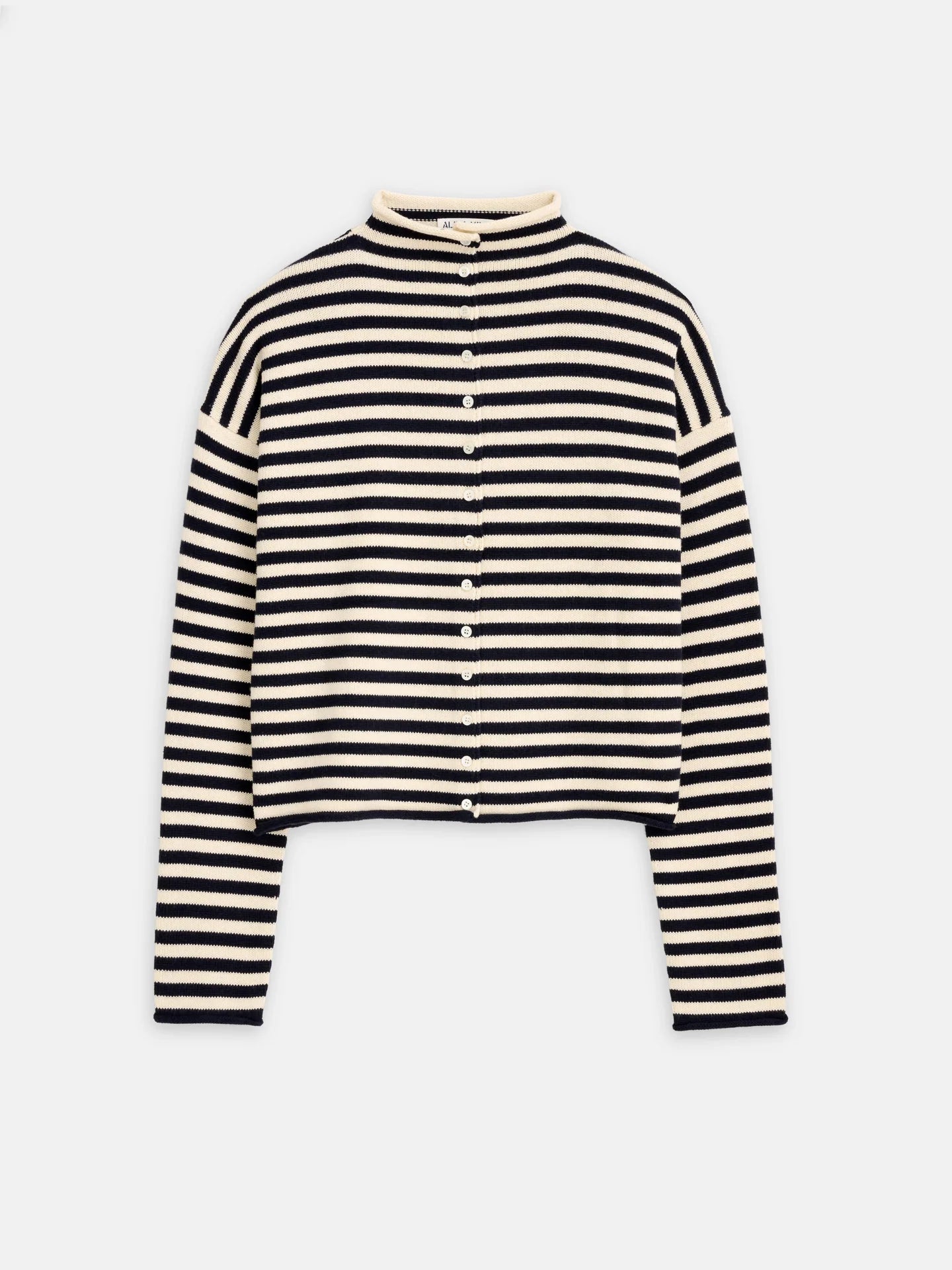 Alex Mill Taylor Striped Cardigan in Cotton Cashmere