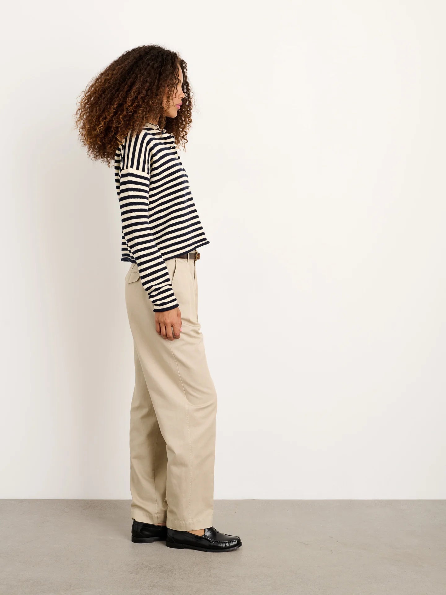 Alex Mill Taylor Striped Cardigan in Cotton Cashmere