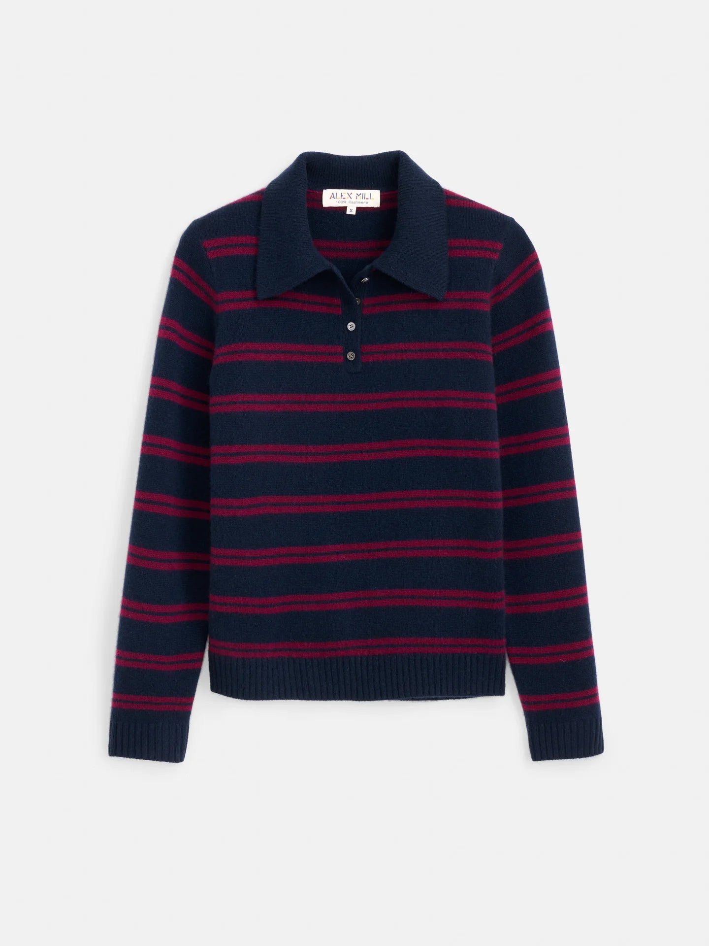 Alex Mill Alice Striped Cashmere Polo