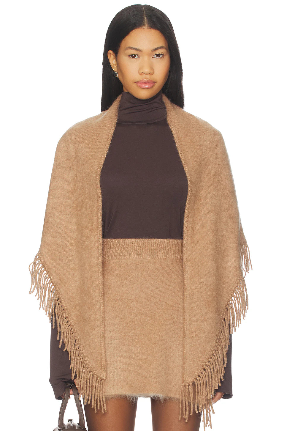 White + Warren Brushed Cashmere Fringe Scarf 21596