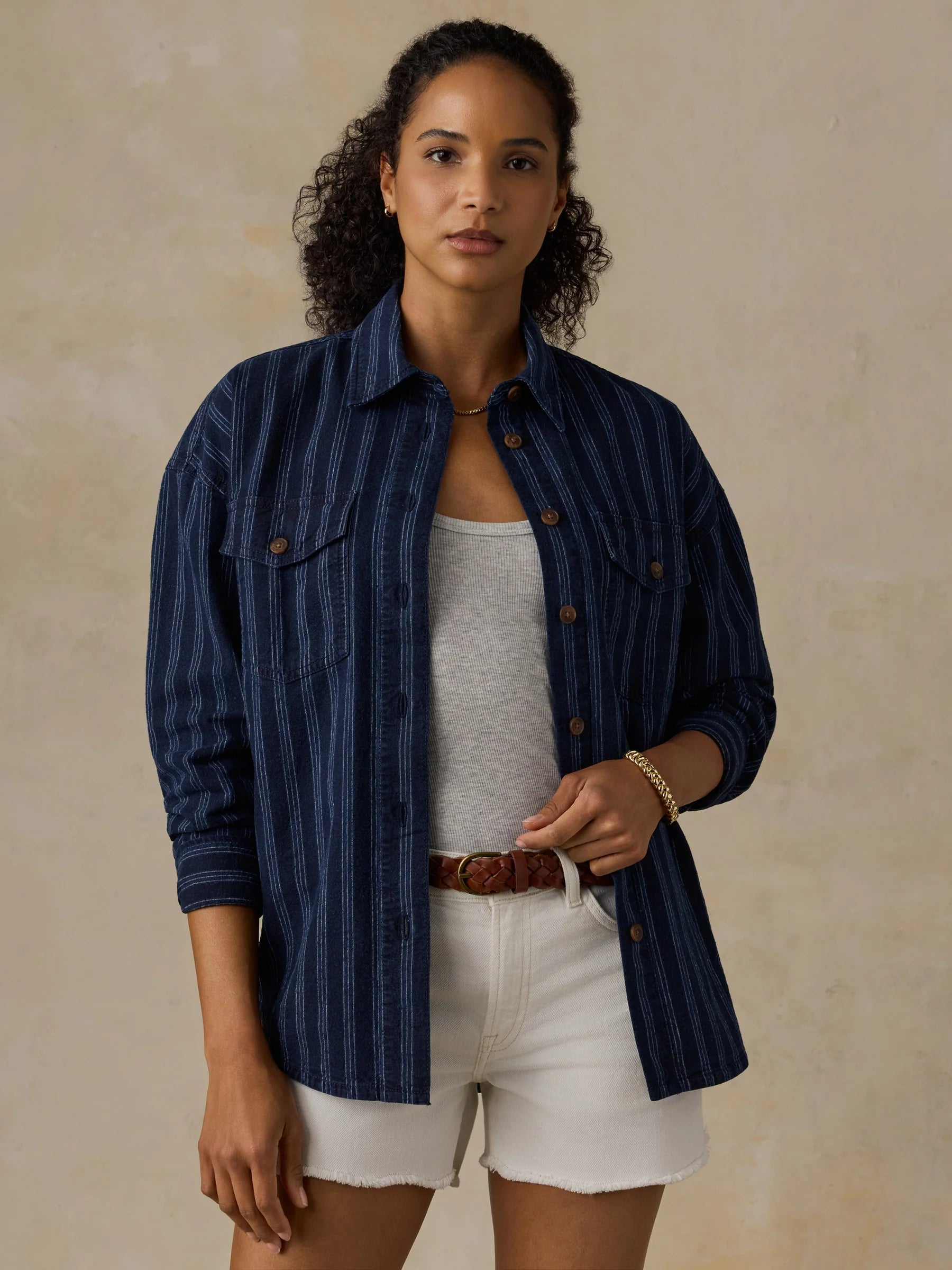 Faherty Cotton Hemp Overshirt
