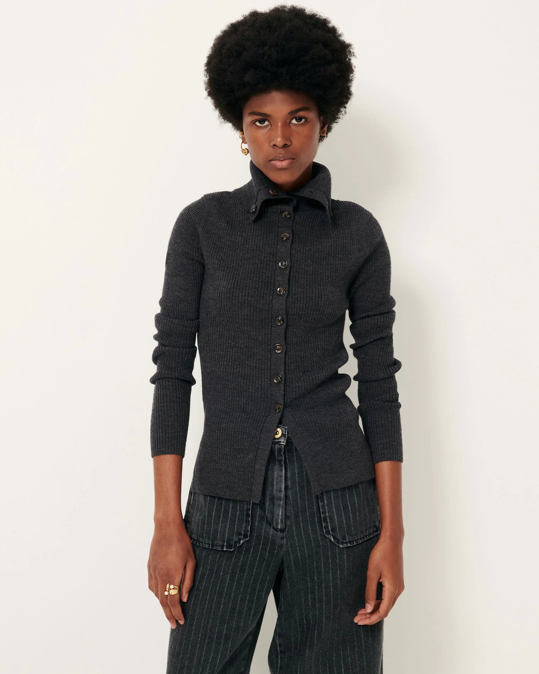 Sessùn Shimoteka Roll-neck Cardigan 25109023