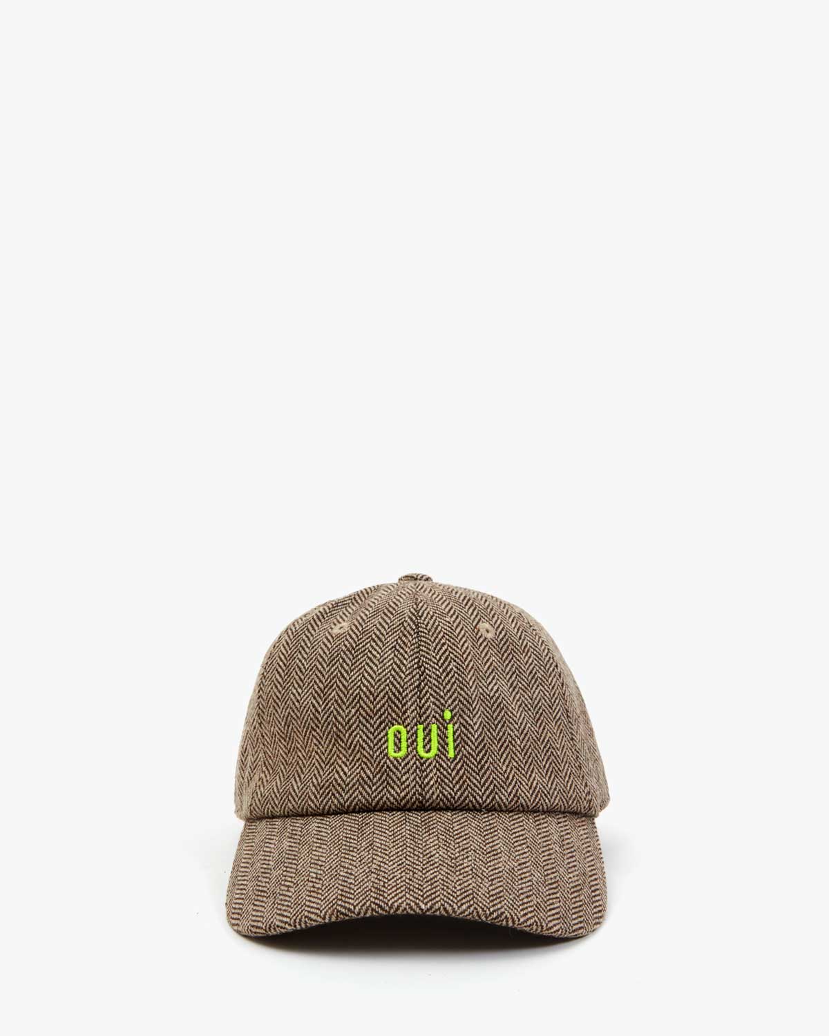 Clare V Wool Baseball Hat Embroidered Petit Oui AC-HT-HT-100162